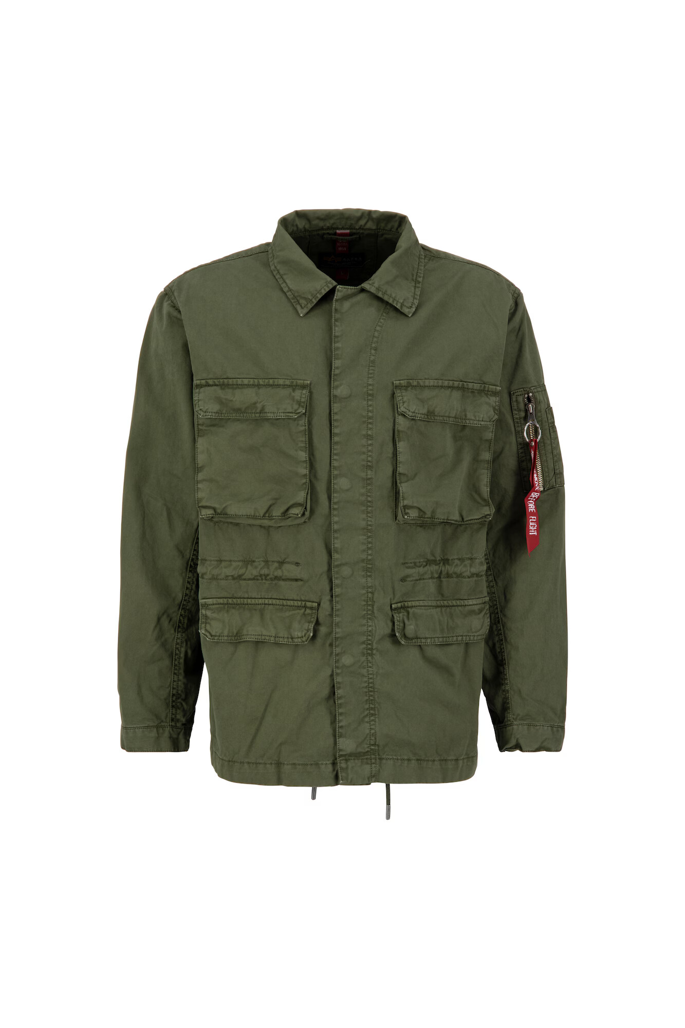 ALPHA INDUSTRIES Prehodna jakna oliva / krvavo rdeča / bela - Pepit.si