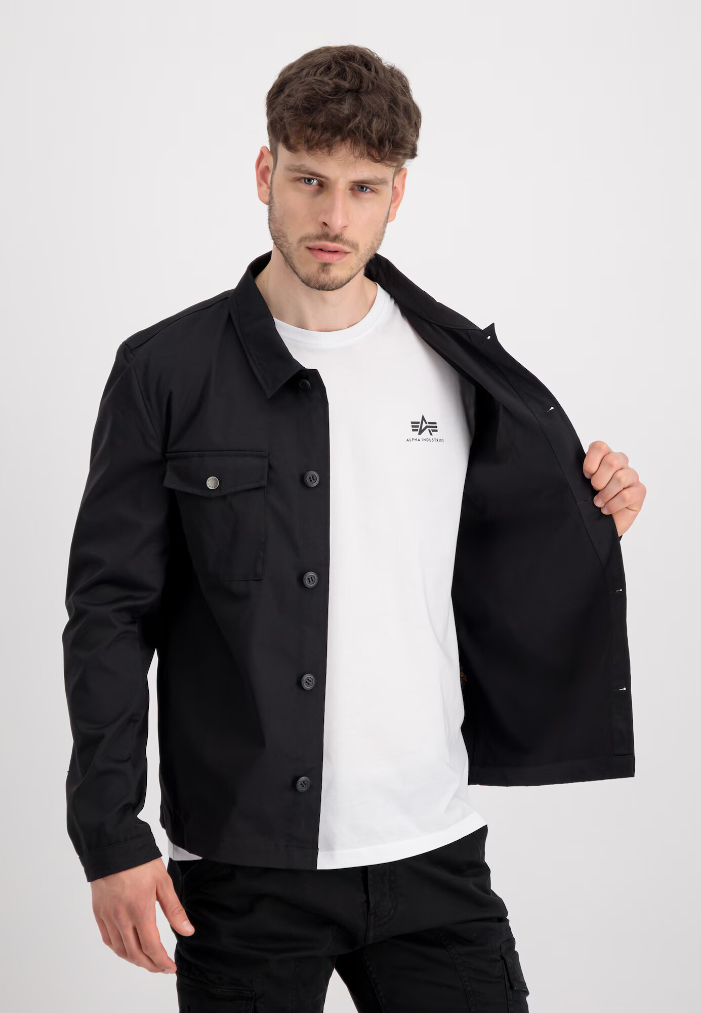 ALPHA INDUSTRIES Prehodna jakna rdeča / črna - Pepit.si