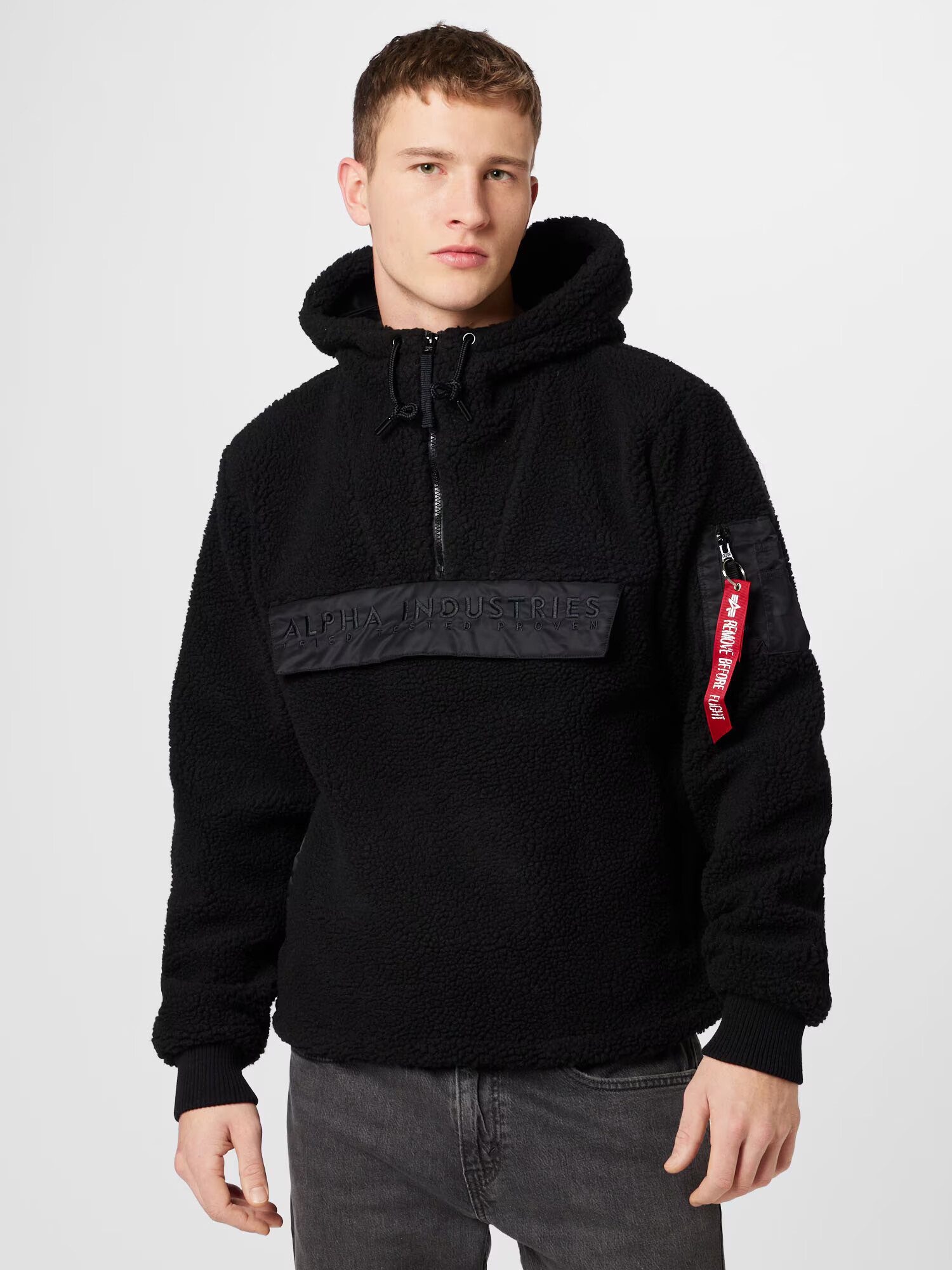 ALPHA INDUSTRIES Prehodna jakna rdeča / črna / bela - Pepit.si