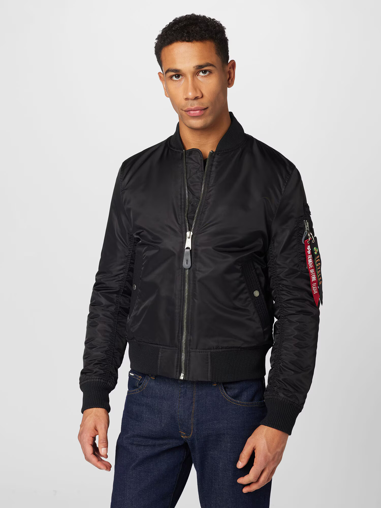 ALPHA INDUSTRIES Prehodna jakna rdeča / črna / bela - Pepit.si