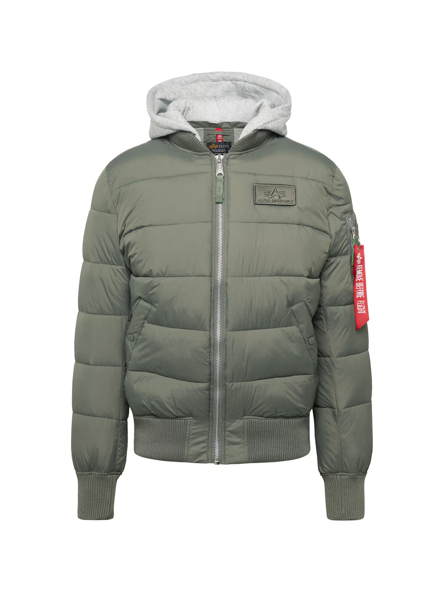 ALPHA INDUSTRIES Prehodna jakna svetlo siva / kaki - Pepit.si