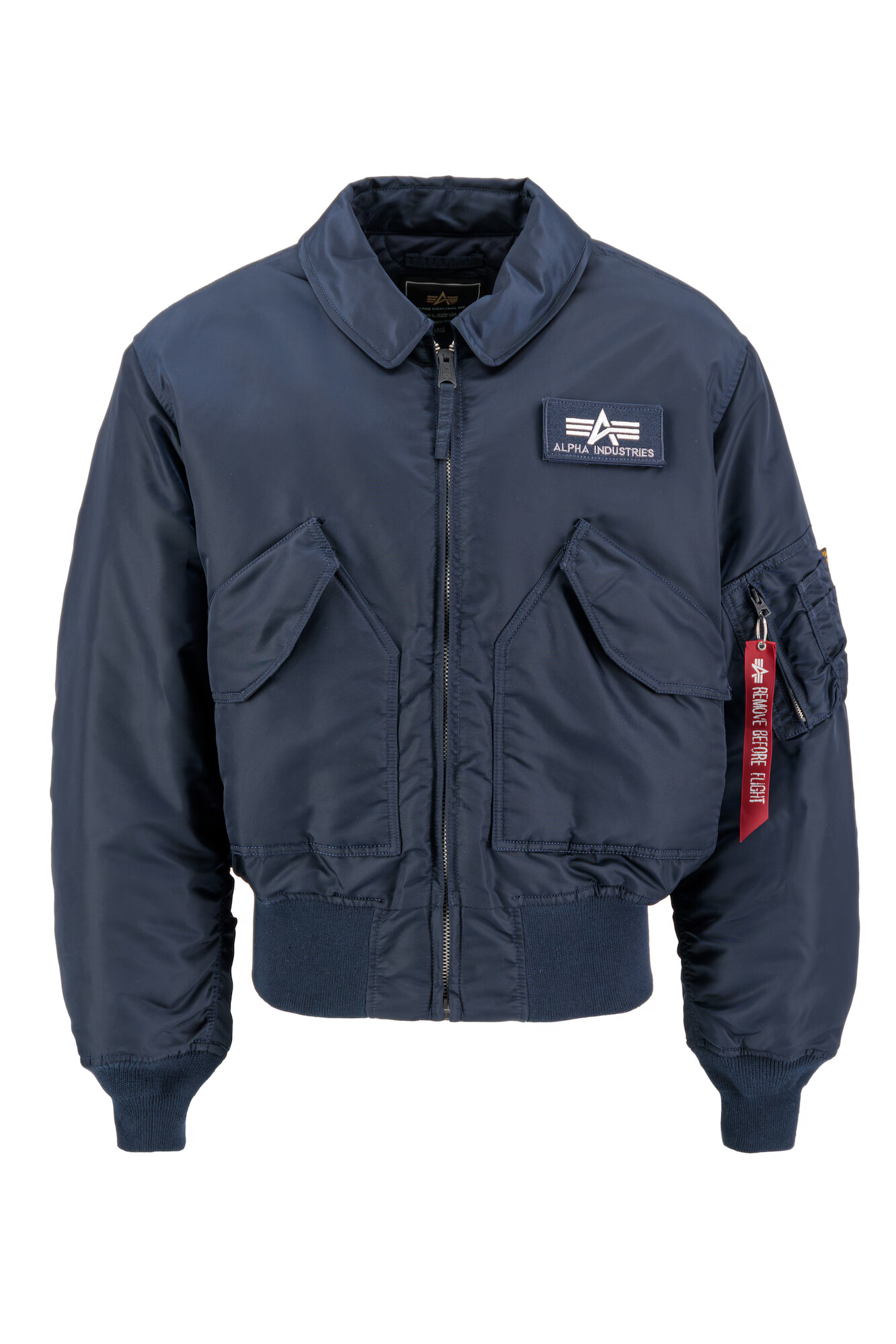 ALPHA INDUSTRIES Prehodna jakna temno modra / rdeča / bela - Pepit.si