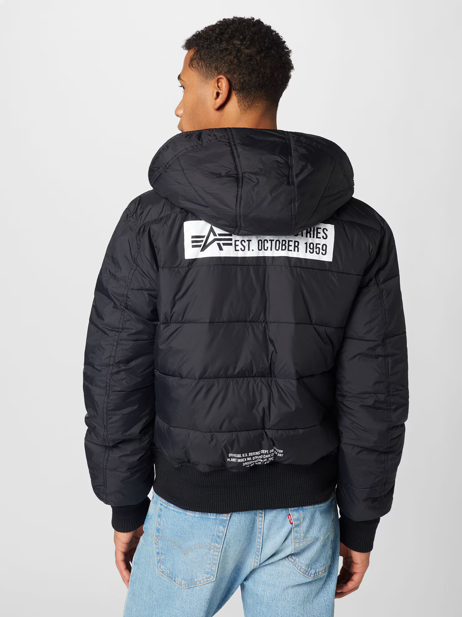 ALPHA INDUSTRIES Zimska jakna črna / bela - Pepit.si