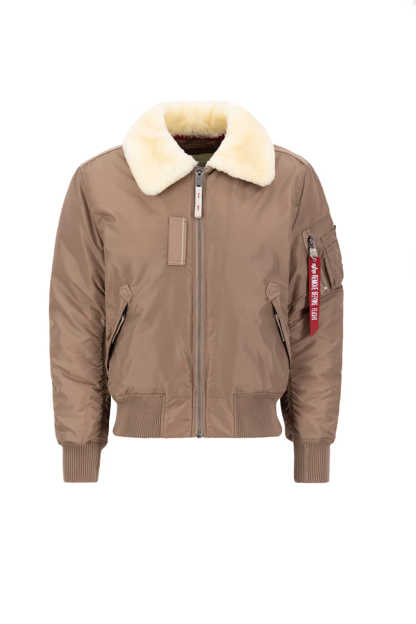 ALPHA INDUSTRIES Zimska jakna 'Injector III' bež / temno siva / rdeča / bela - Pepit.si