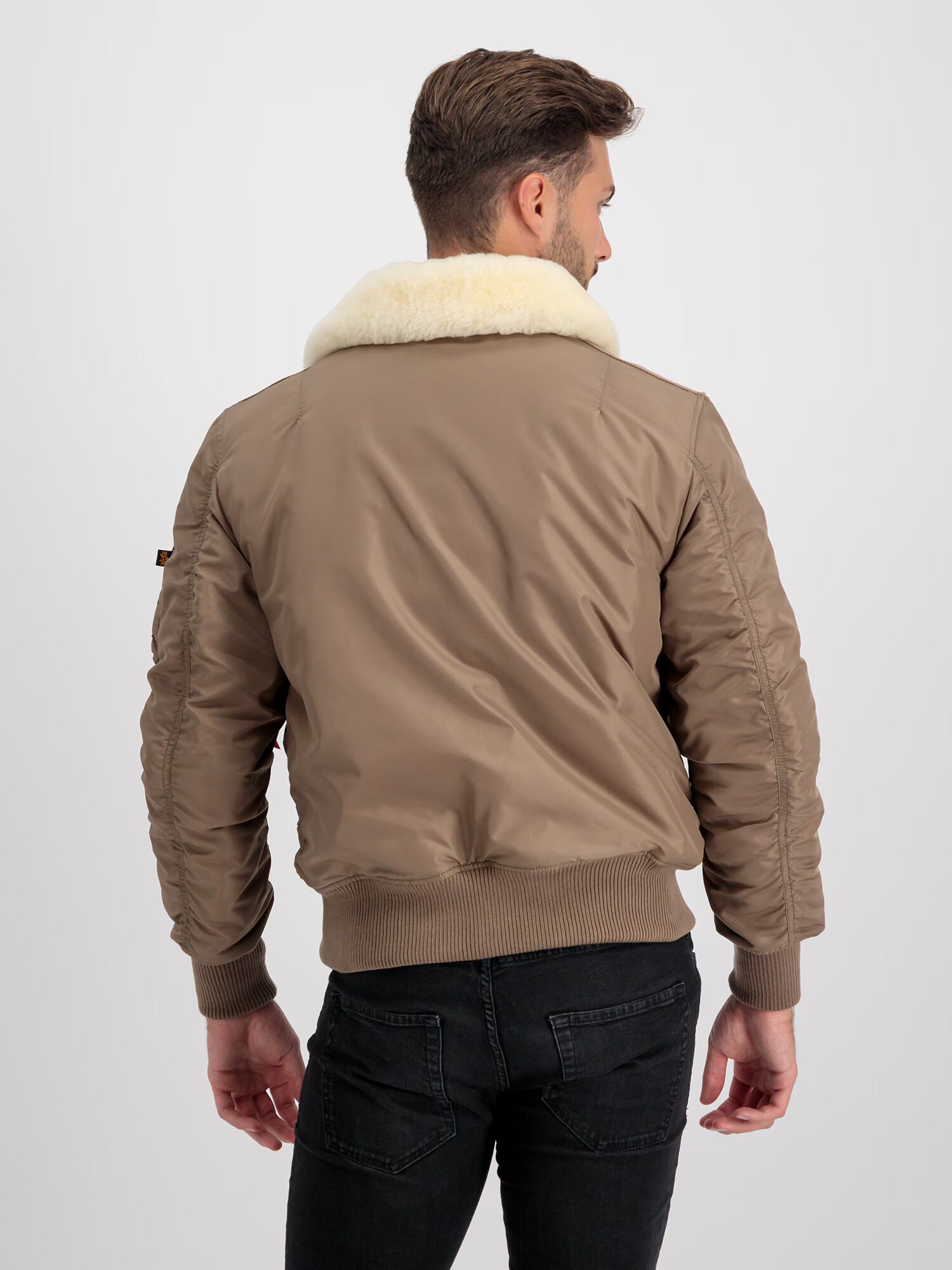 ALPHA INDUSTRIES Zimska jakna 'Injector III' bež / temno siva / rdeča / bela - Pepit.si