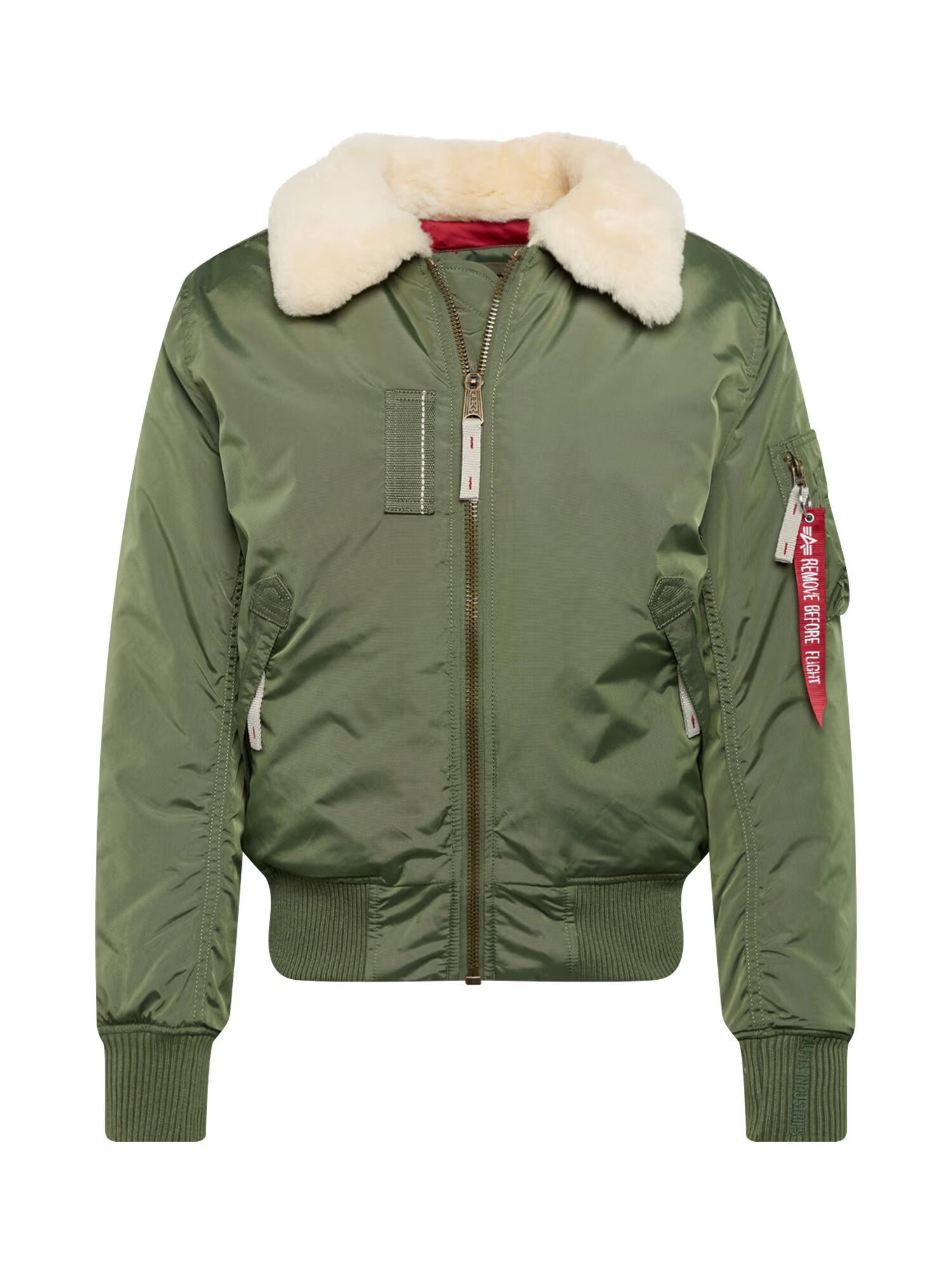 ALPHA INDUSTRIES Zimska jakna 'Injector III' bež / zelena / rdeča - Pepit.si