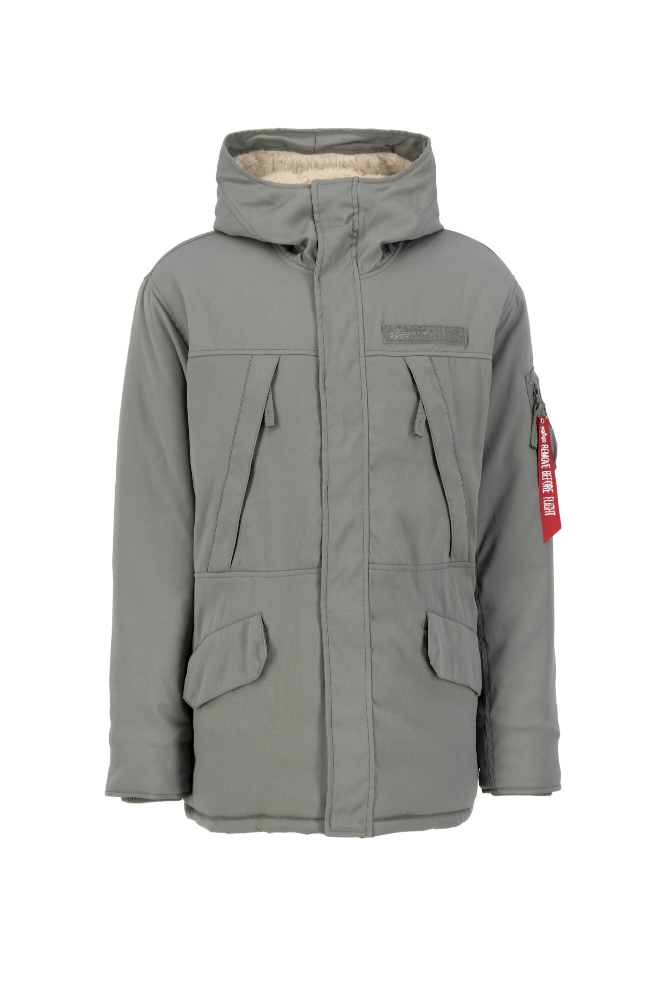 ALPHA INDUSTRIES Zimska jakna 'N3B Expedition' zelena / krvavo rdeča - Pepit.si