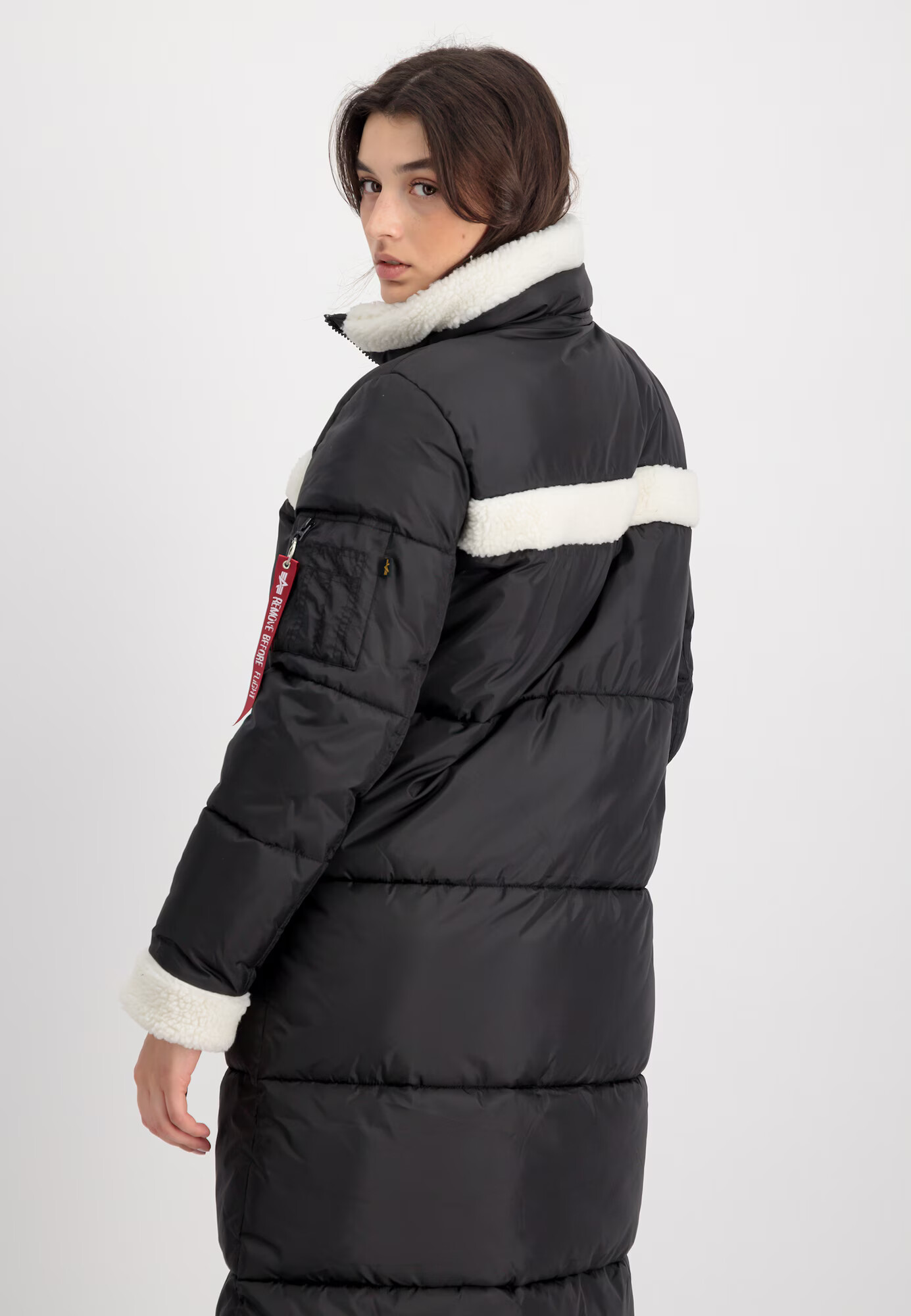 ALPHA INDUSTRIES Zimska jakna rdeča / črna / bela - Pepit.si