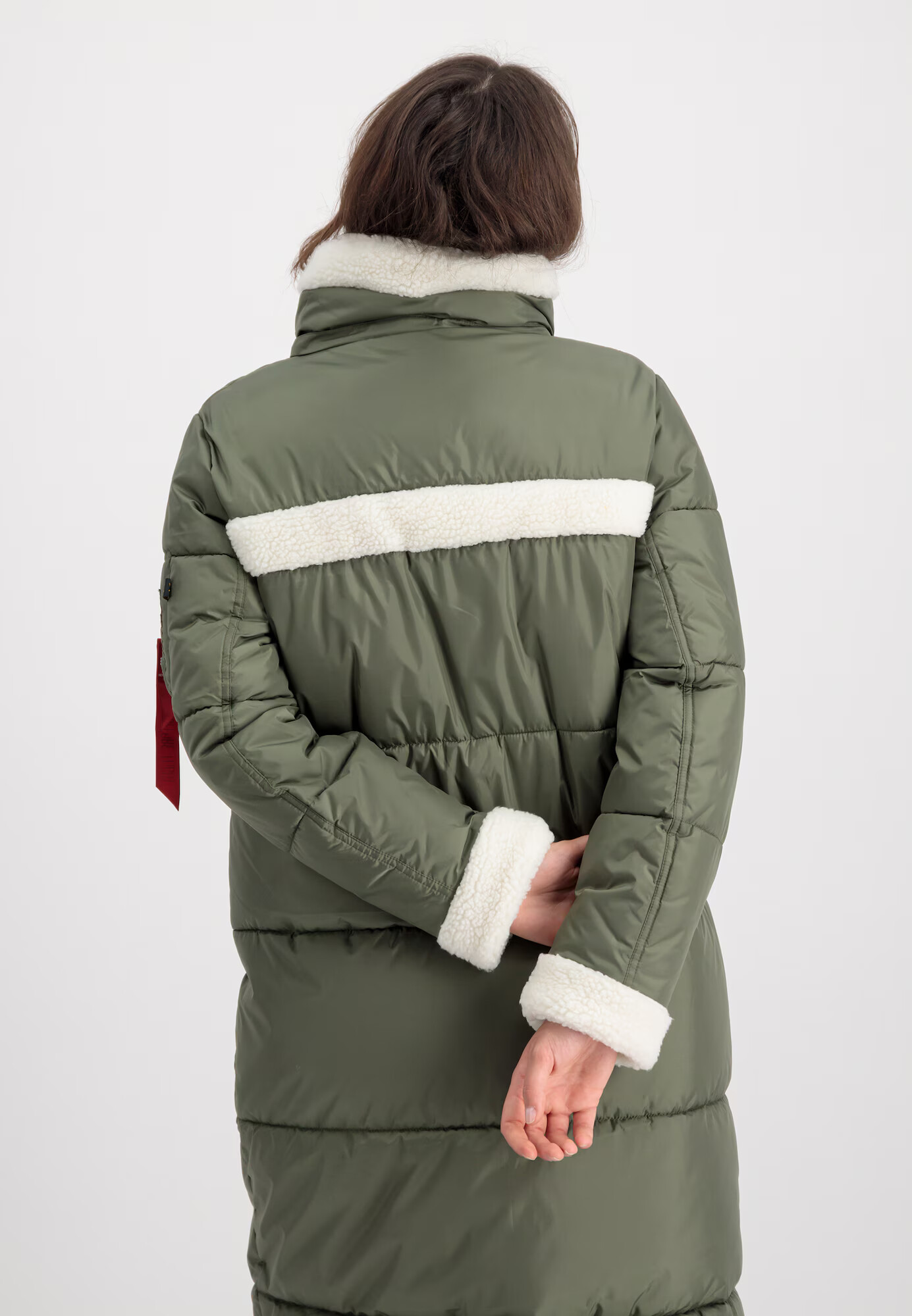 ALPHA INDUSTRIES Zimska jakna zelena / bela - Pepit.si