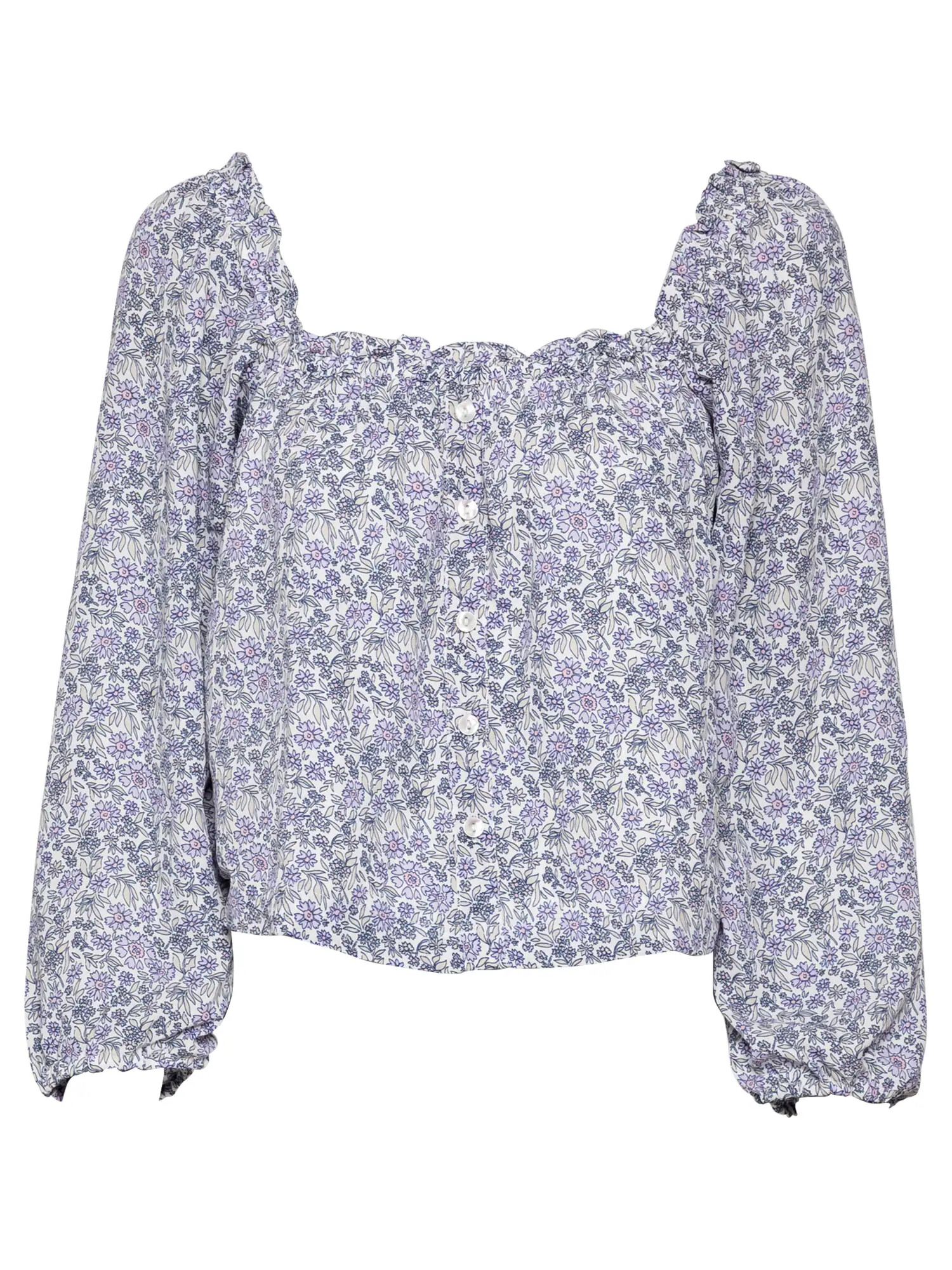 American Eagle Bluza bela / mornarska / lila / pastelno zelena - Pepit.si