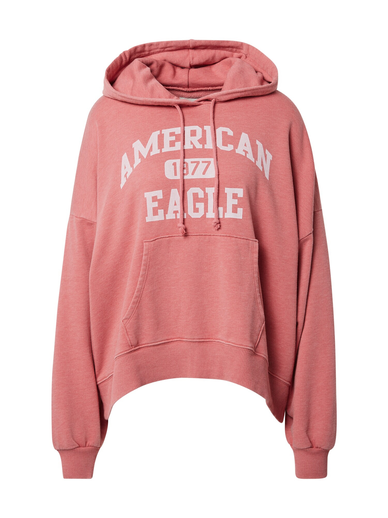 American Eagle Majica svetlo roza / bela - Pepit.si