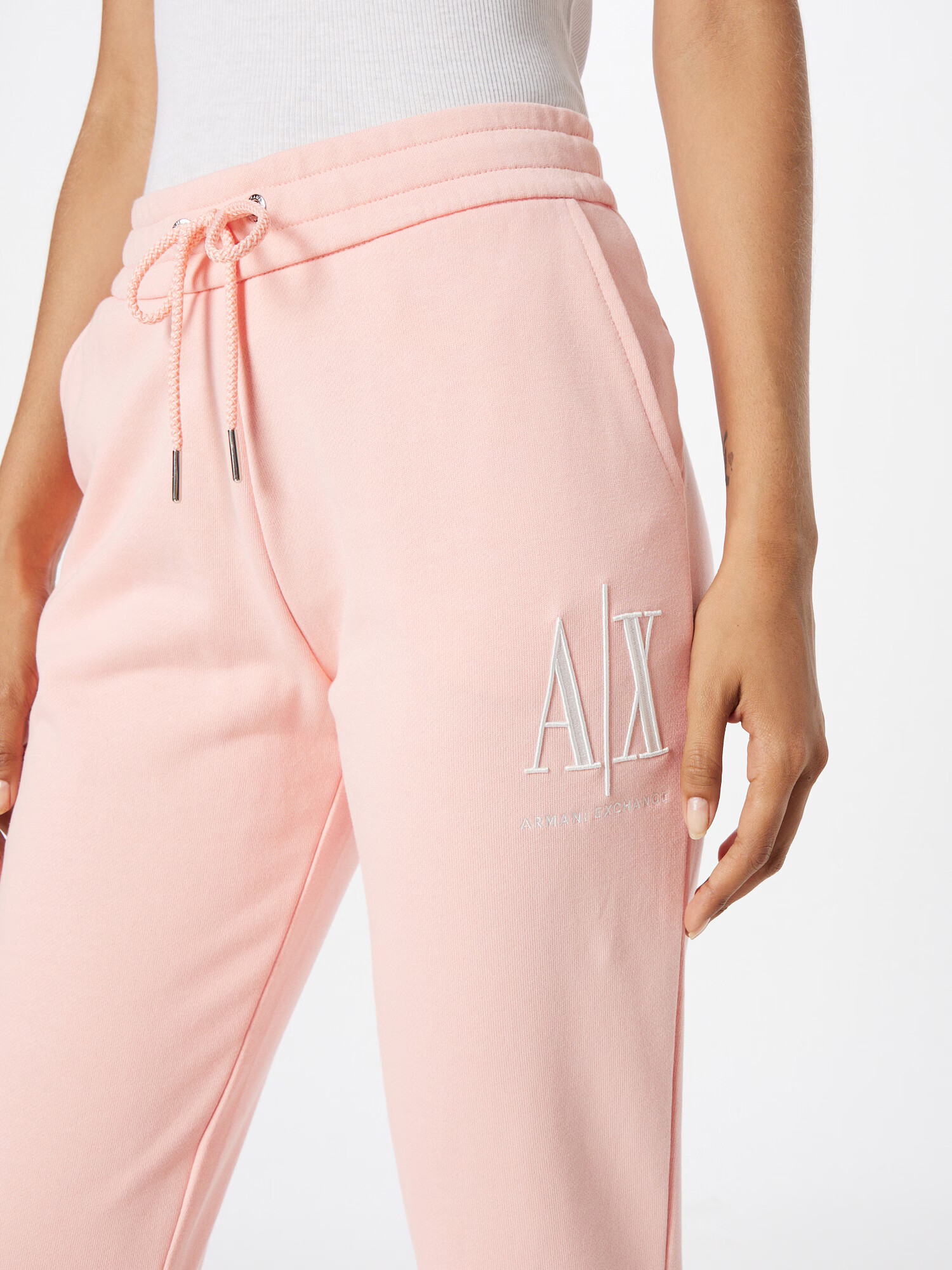 ARMANI EXCHANGE Hlače '8NYPCX' rosé / bela - Pepit.si