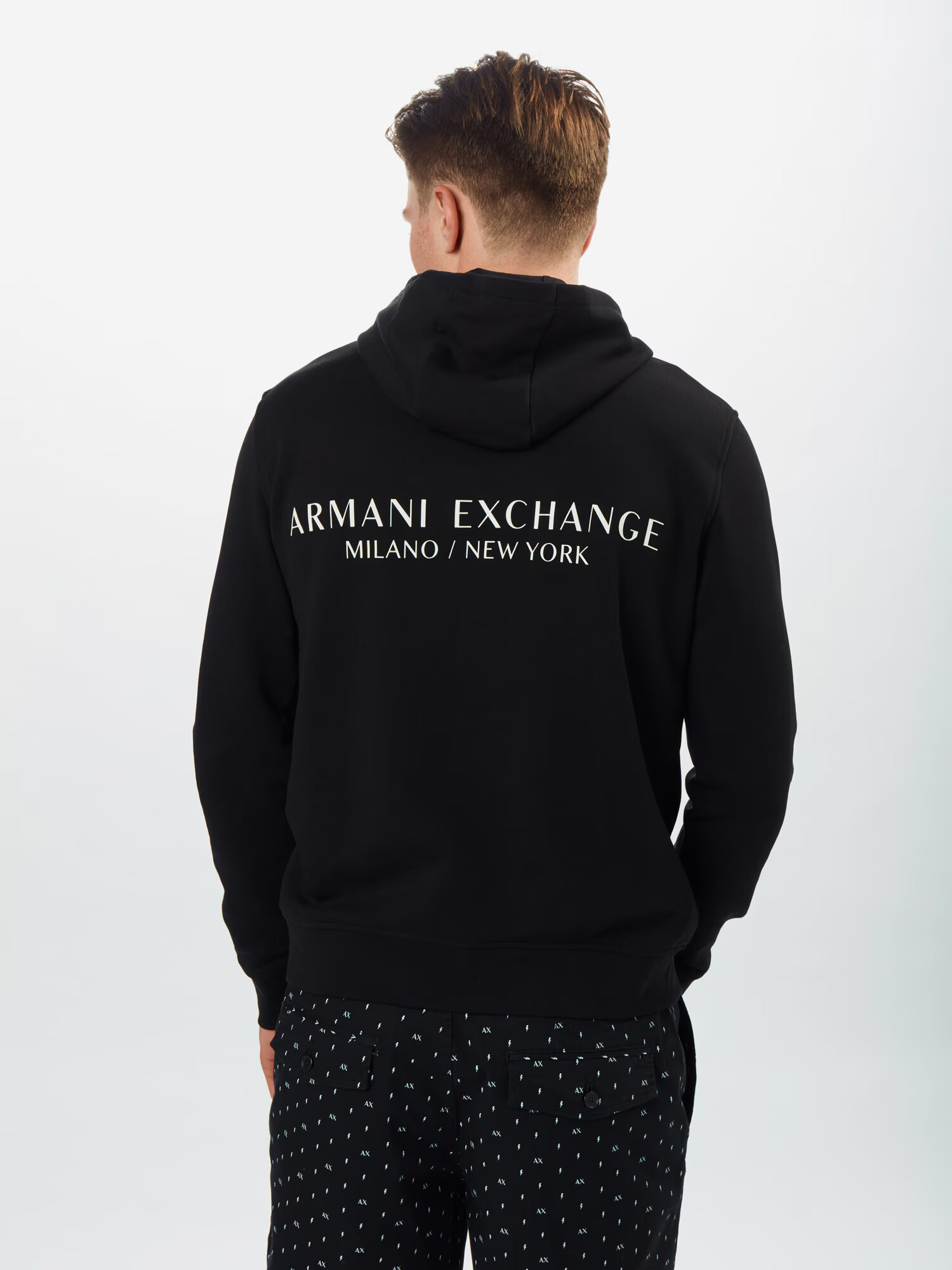 ARMANI EXCHANGE Majica črna / bela - Pepit.si