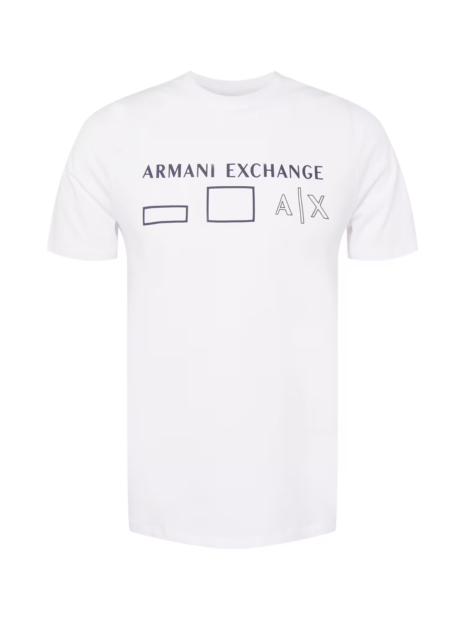 ARMANI EXCHANGE Majica črna / bela - Pepit.si