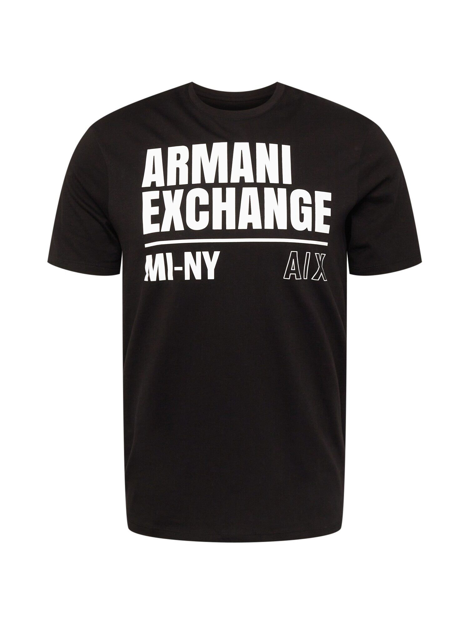 ARMANI EXCHANGE Majica črna / bela - Pepit.si