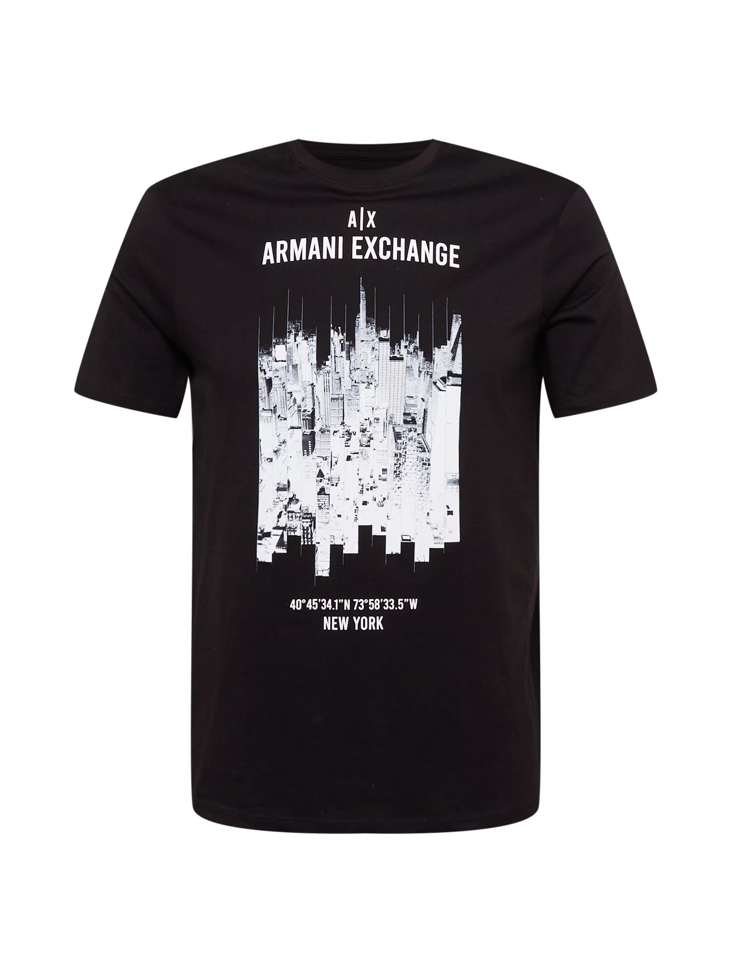 ARMANI EXCHANGE Majica črna / bela - Pepit.si