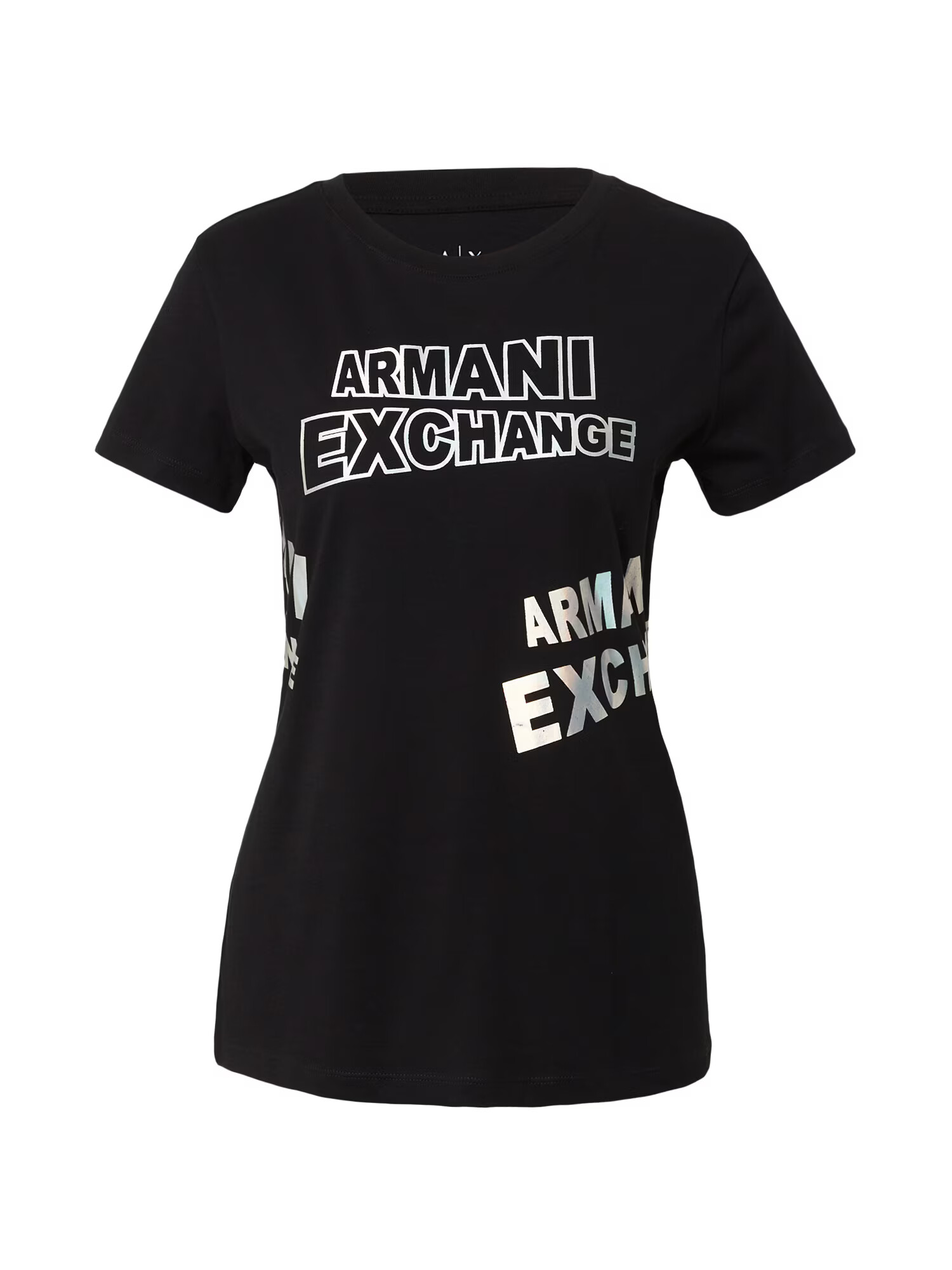 ARMANI EXCHANGE Majica črna / bela - Pepit.si