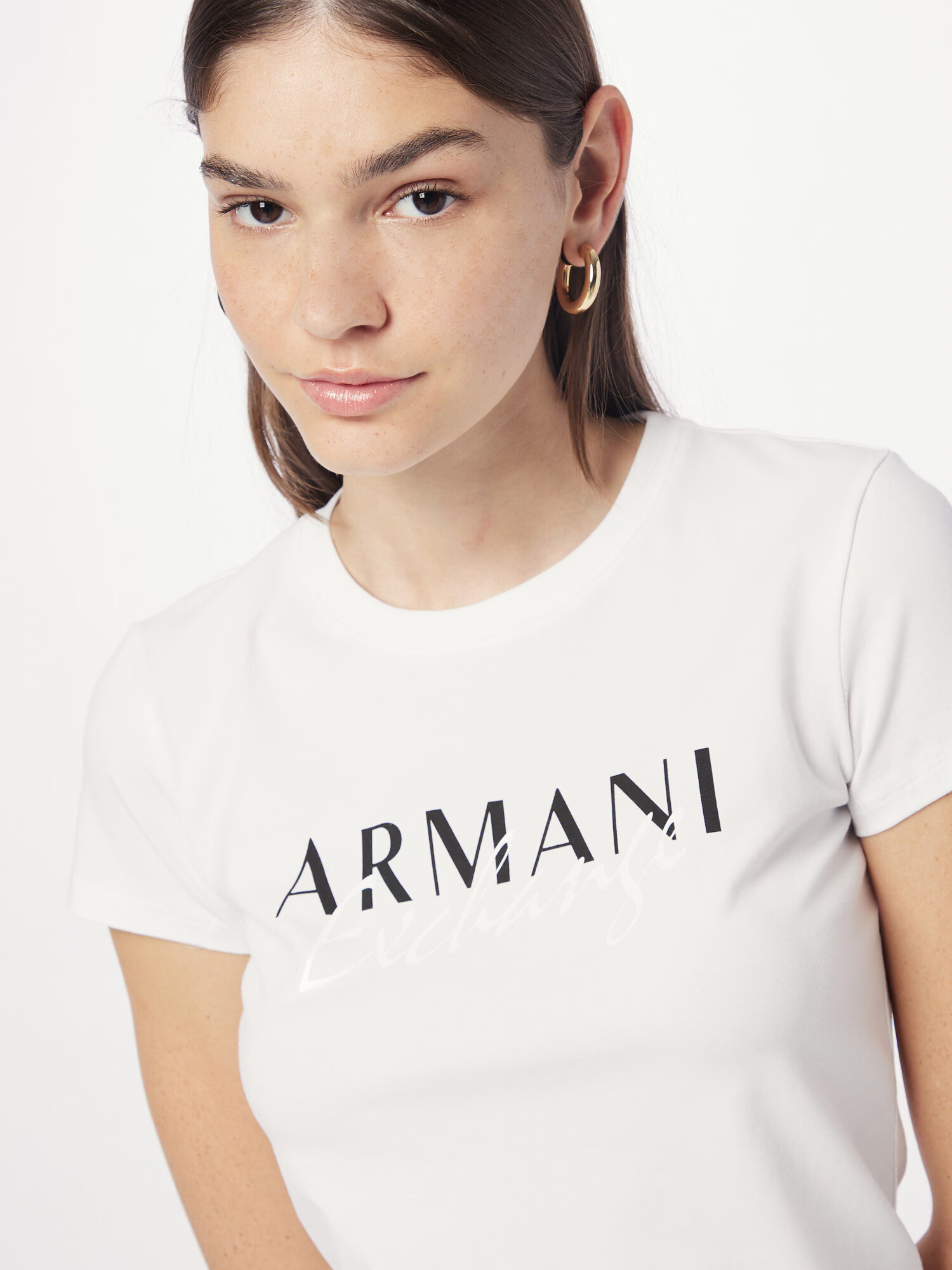 ARMANI EXCHANGE Majica črna / bela - Pepit.si