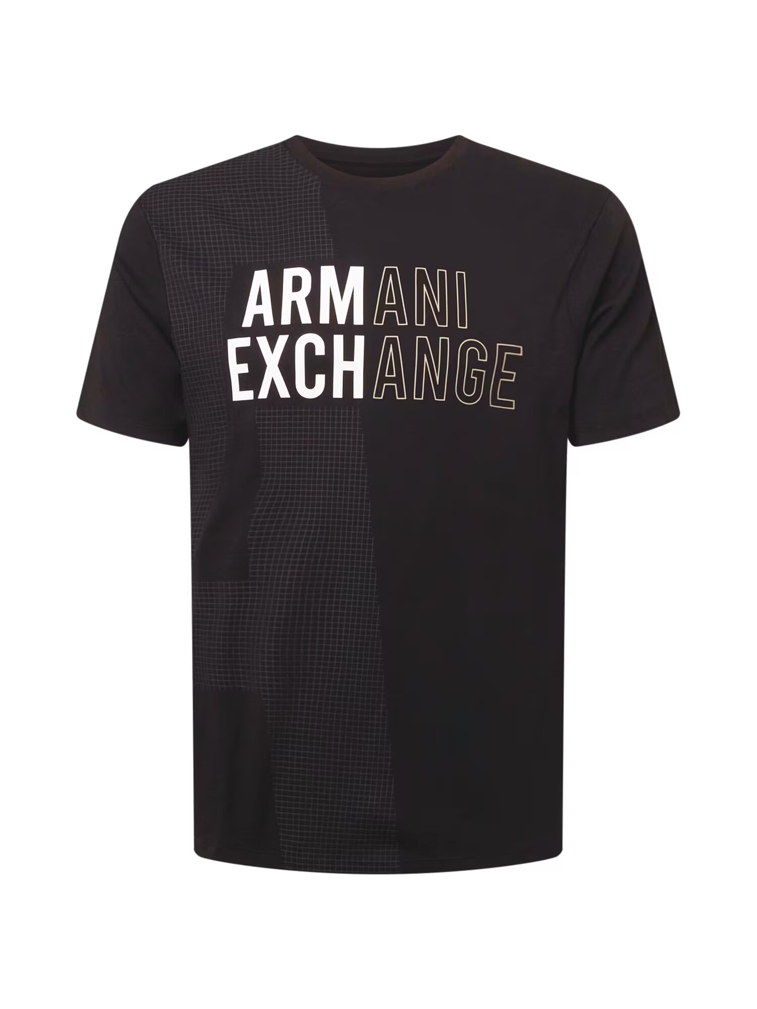 ARMANI EXCHANGE Majica črna / bela / bež - Pepit.si