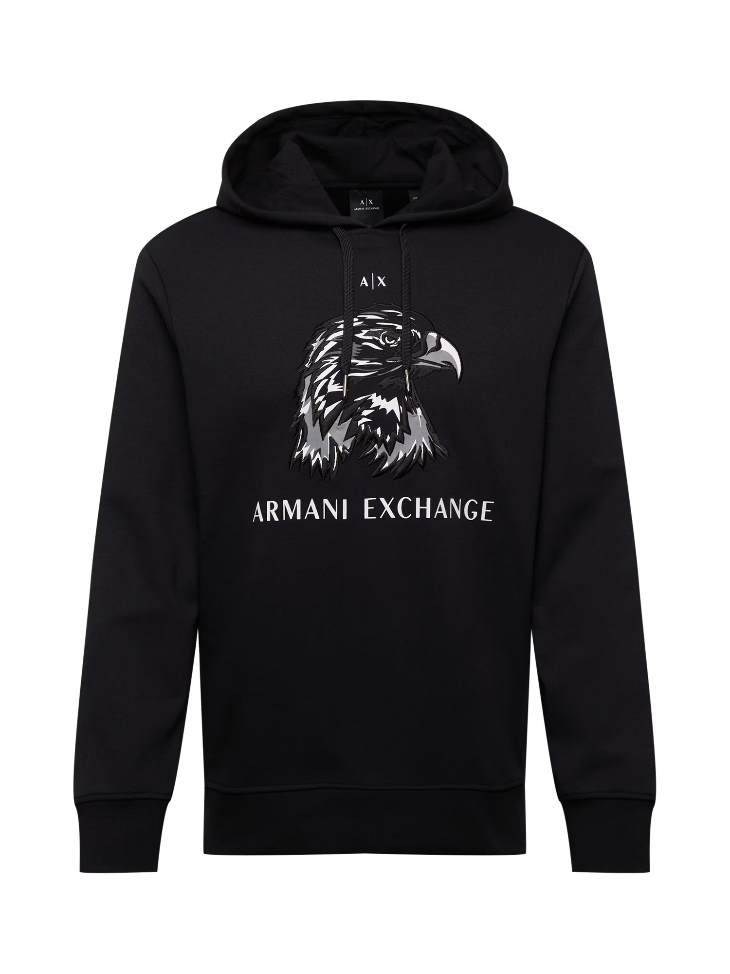 ARMANI EXCHANGE Majica črna / bela / temno siva - Pepit.si