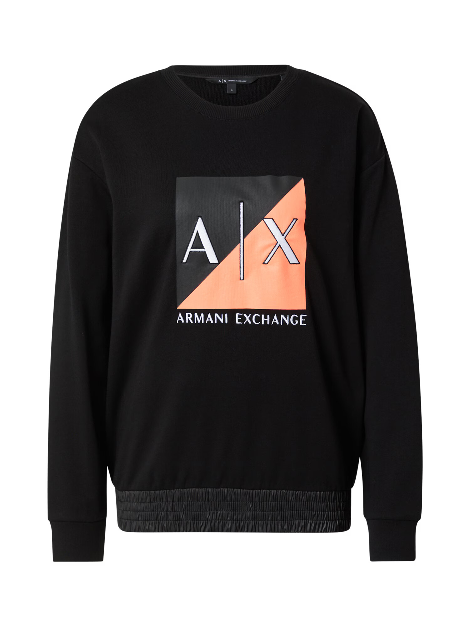 ARMANI EXCHANGE Majica črna / oranžna / bela - Pepit.si