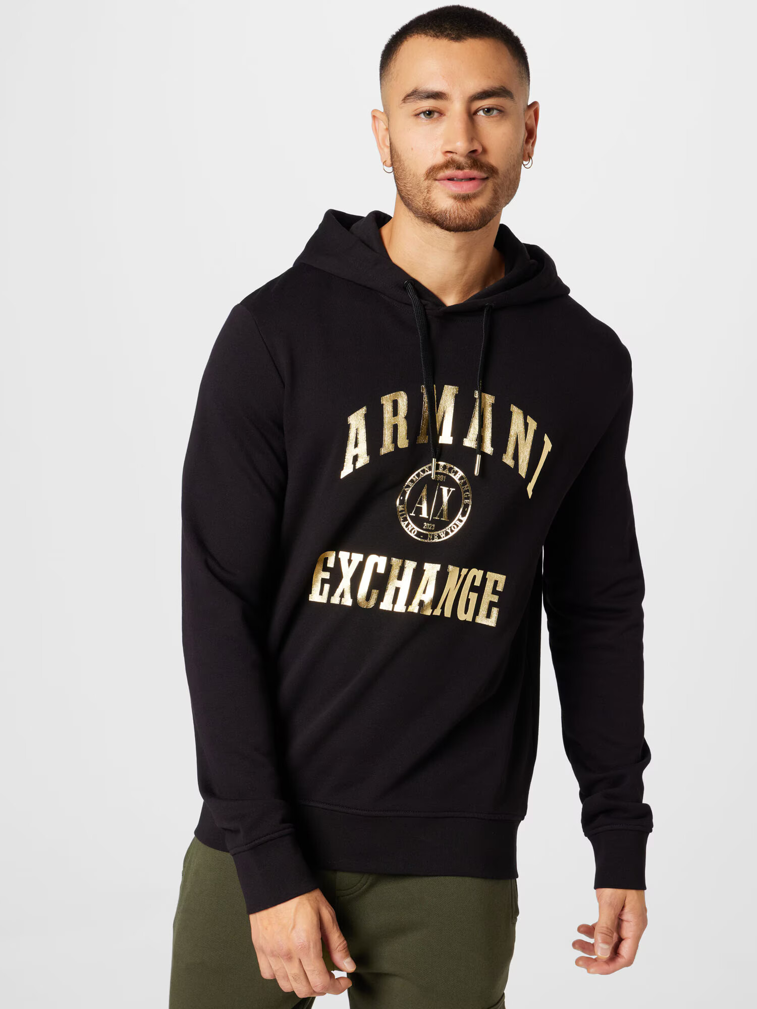 ARMANI EXCHANGE Majica zlata / črna - Pepit.si