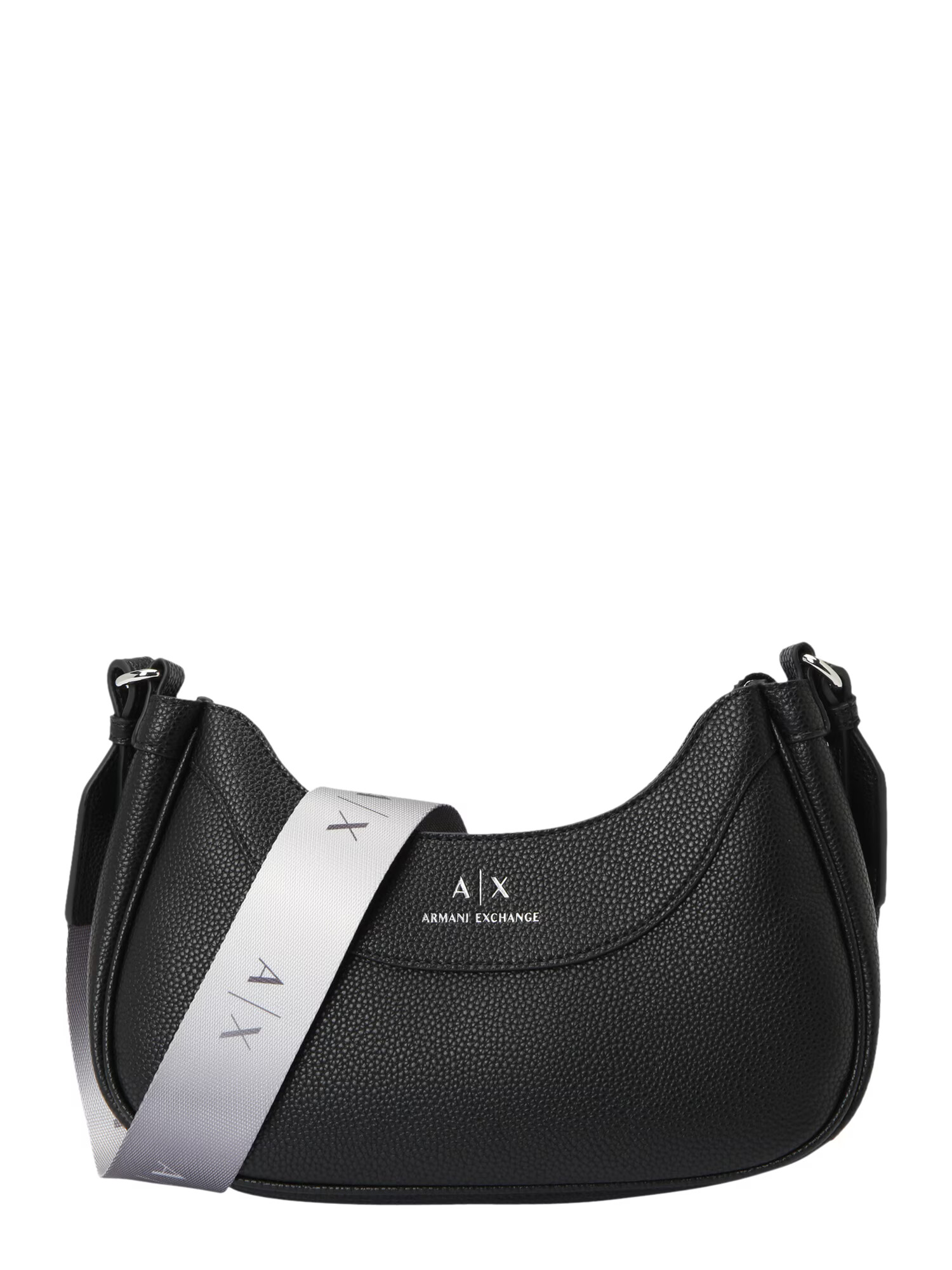 ARMANI EXCHANGE Torba za čez ramo 'HOBO' črna / srebrna - Pepit.si