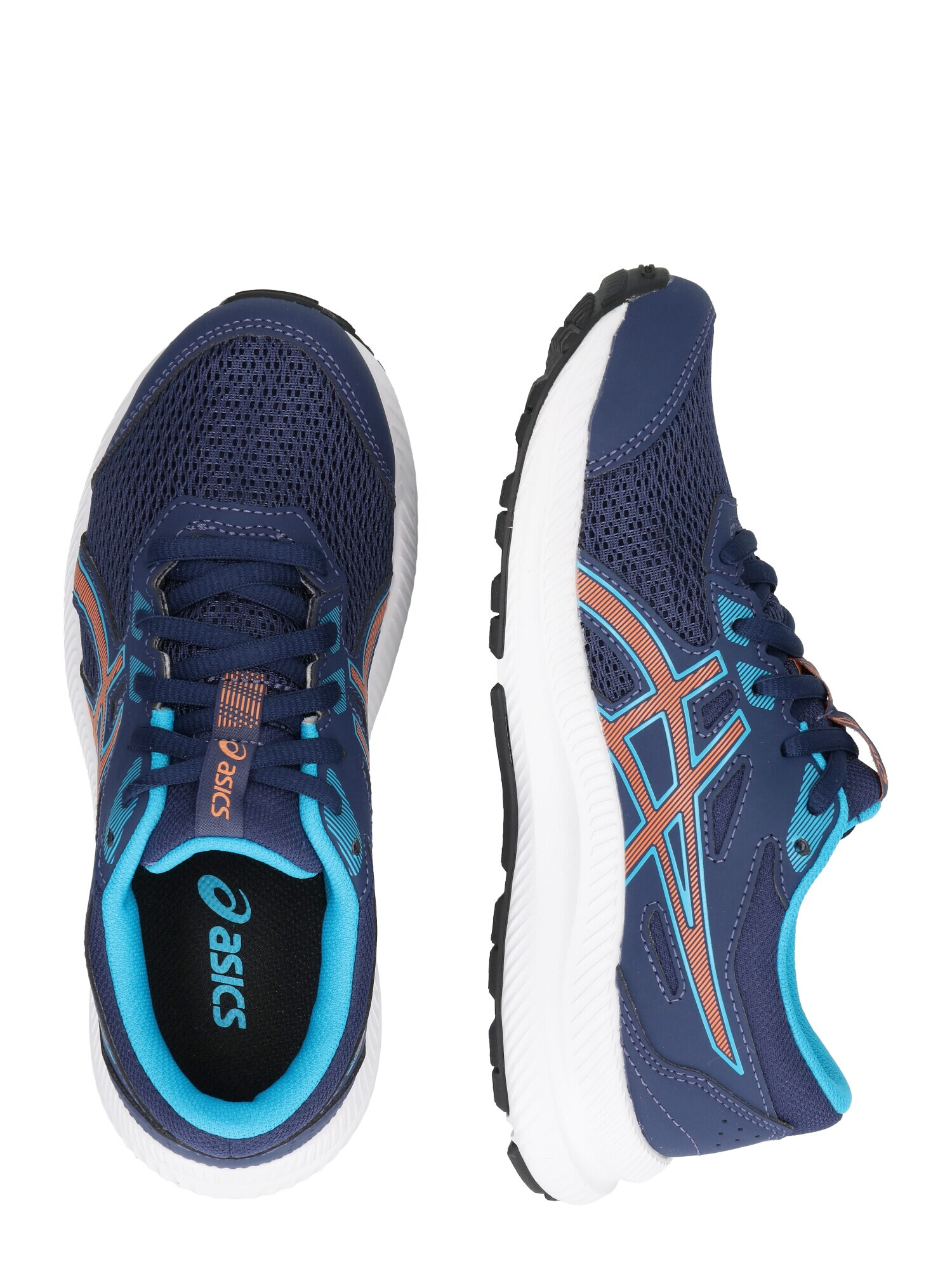 ASICS Športni čevelj 'Contend 8' azur / temno modra / oranžna - Pepit.si