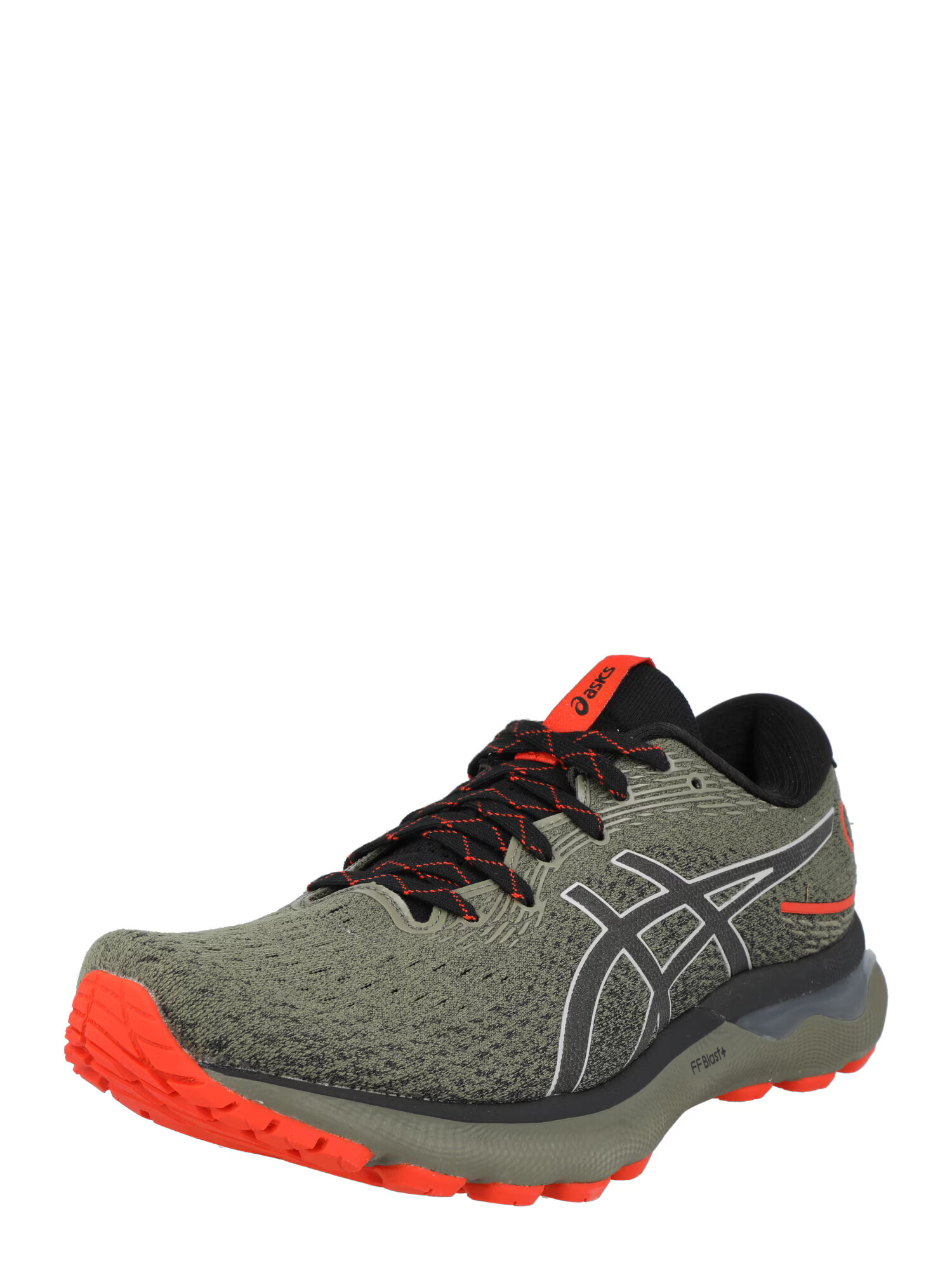 ASICS Tekaški čevelj 'Gel-Nimbus 24' temno siva / kaki / rdeča / črna - Pepit.si