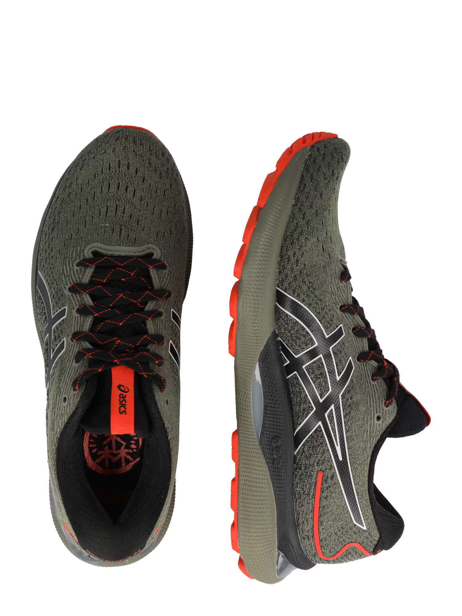 ASICS Tekaški čevelj 'Gel-Nimbus 24' temno siva / kaki / rdeča / črna - Pepit.si