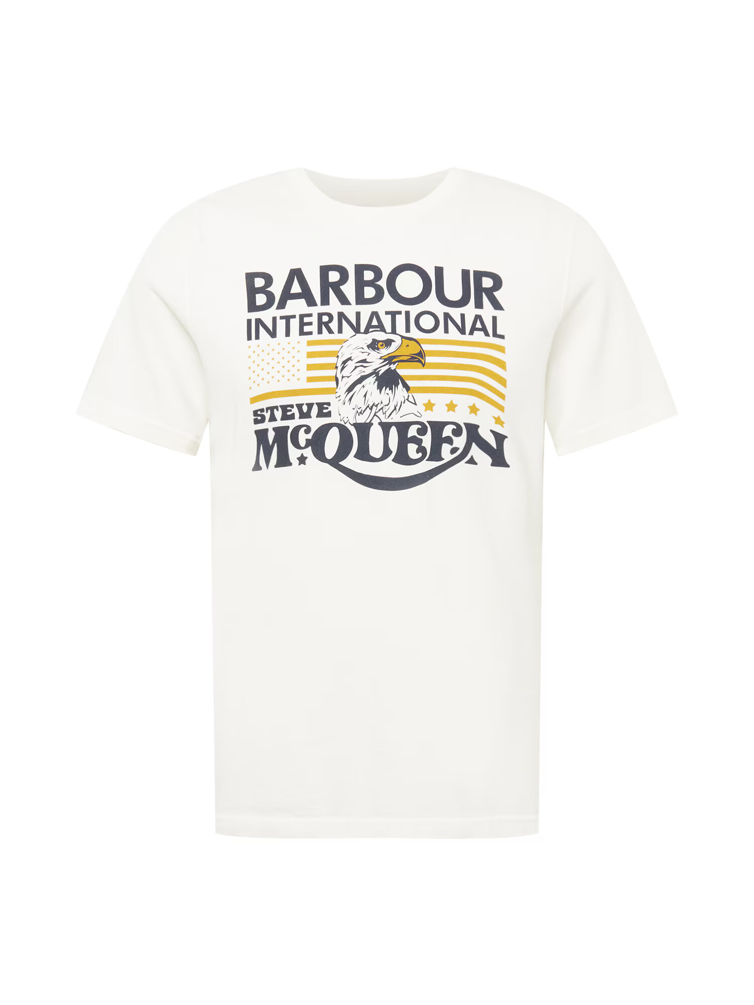 Barbour International Majica bela / nočno modra / kari - Pepit.si