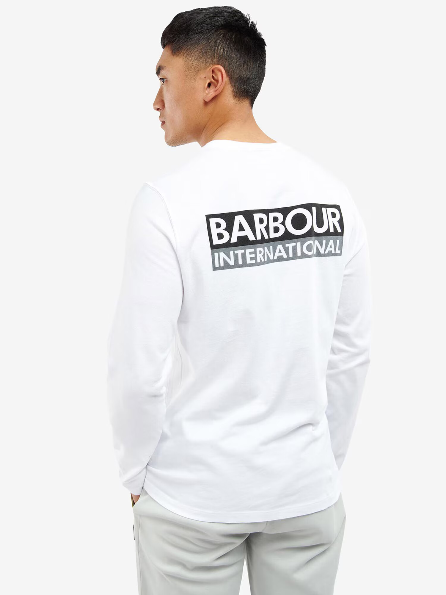 Barbour International Majica 'Murphy' siva / črna / bela - Pepit.si