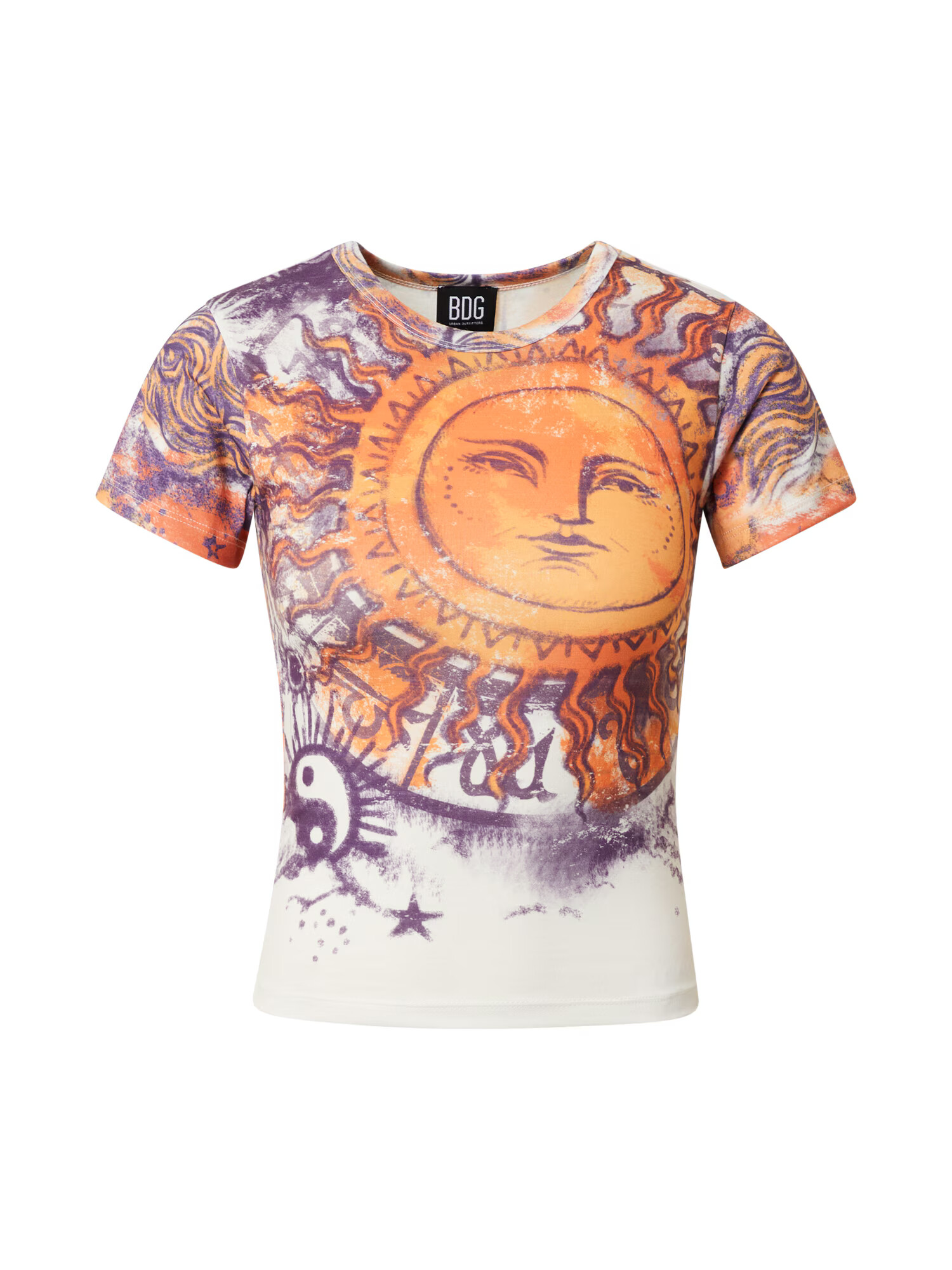 BDG Urban Outfitters Majica 'BIG SUN' oranžna / jajčevec / bela - Pepit.si