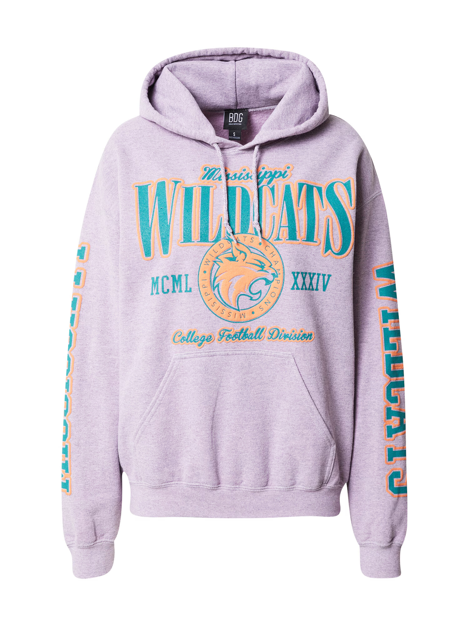 BDG Urban Outfitters Majica 'WILDCATS' petrol / oranžna / pegasto roza - Pepit.si