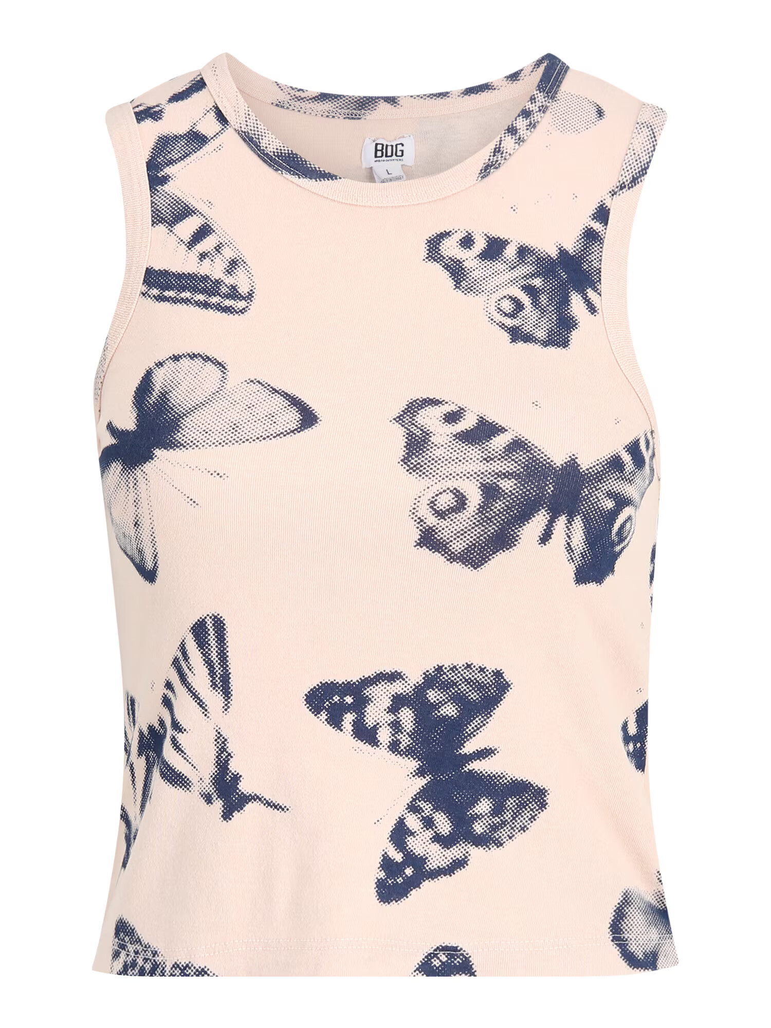 BDG Urban Outfitters Top bež / marine - Pepit.si