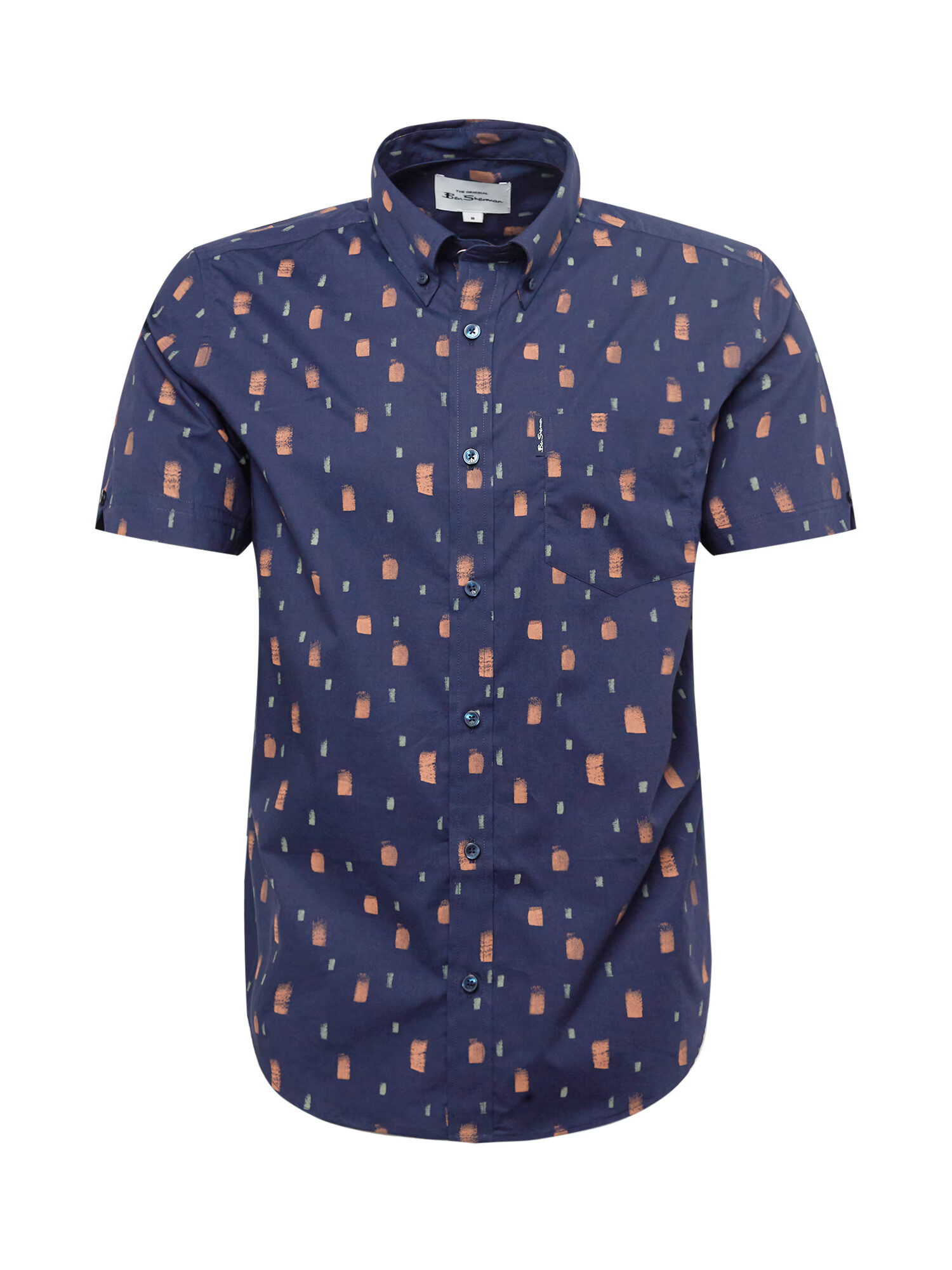 Ben Sherman Srajca marine / svetlo oranžna / meta - Pepit.si