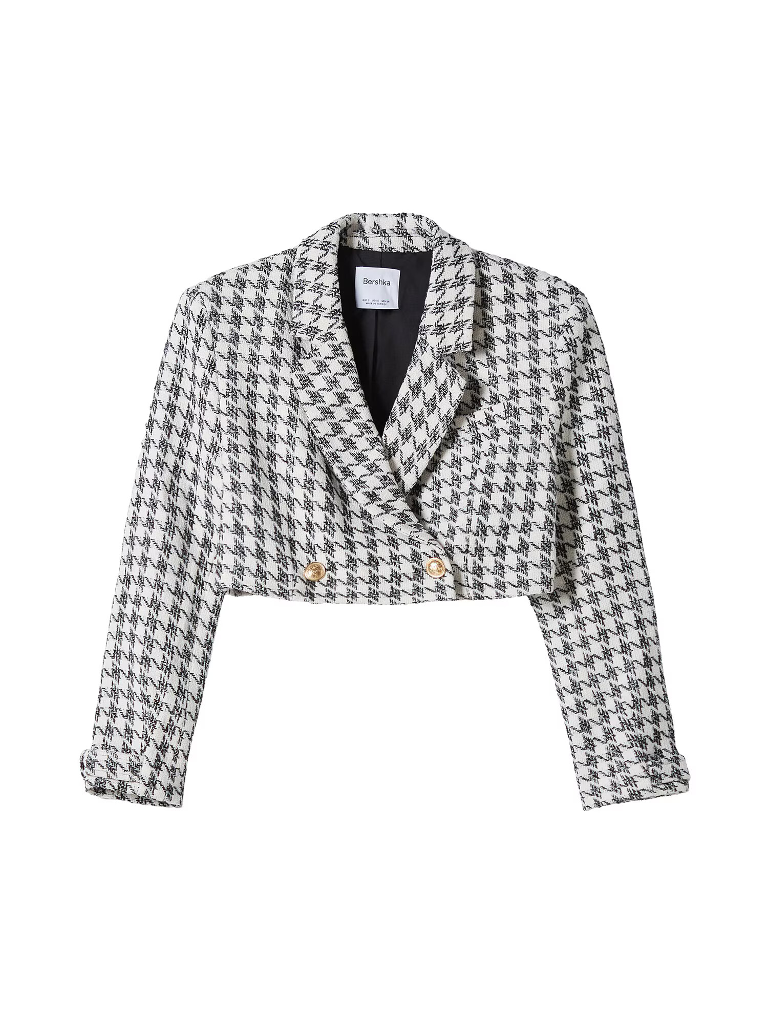 Bershka Blazer črna / bela - Pepit.si