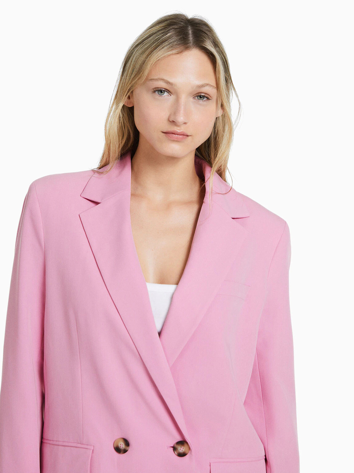 Bershka Blazer svetlo roza - Pepit.si