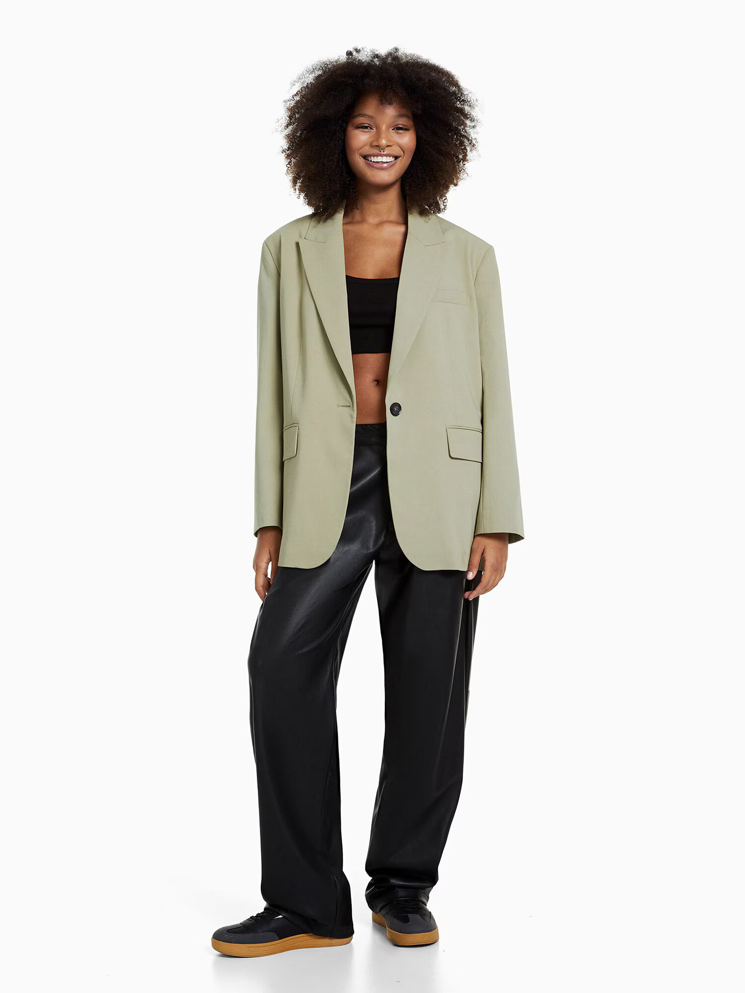 Bershka Blazer temno bež - Pepit.si