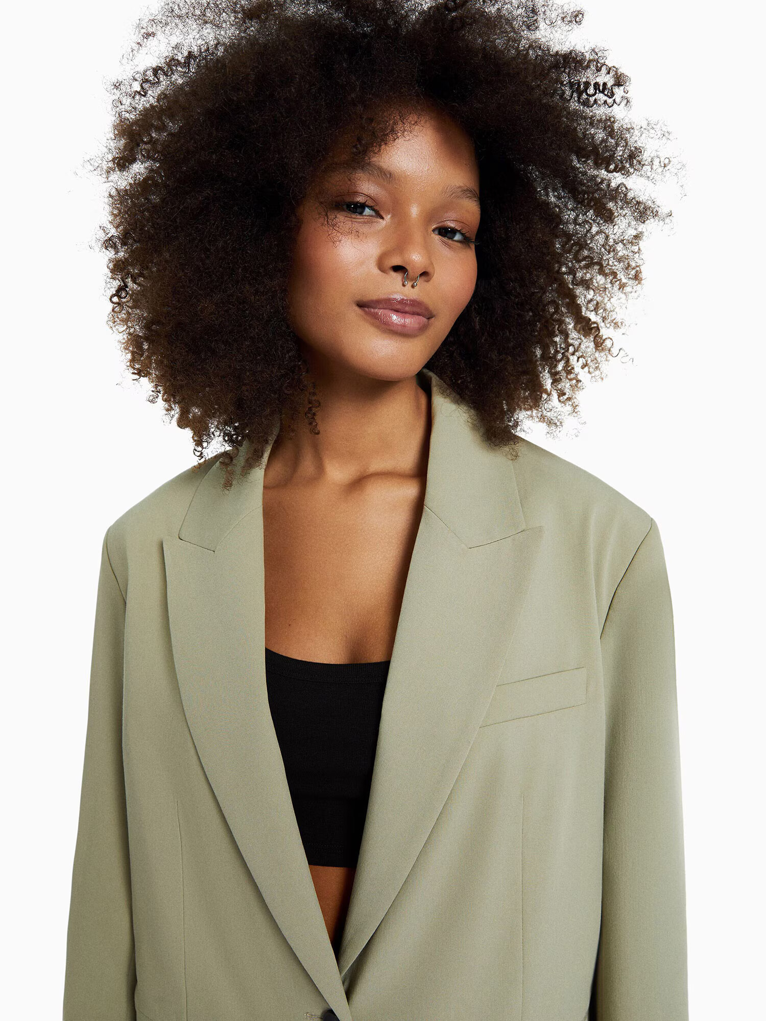 Bershka Blazer temno bež - Pepit.si