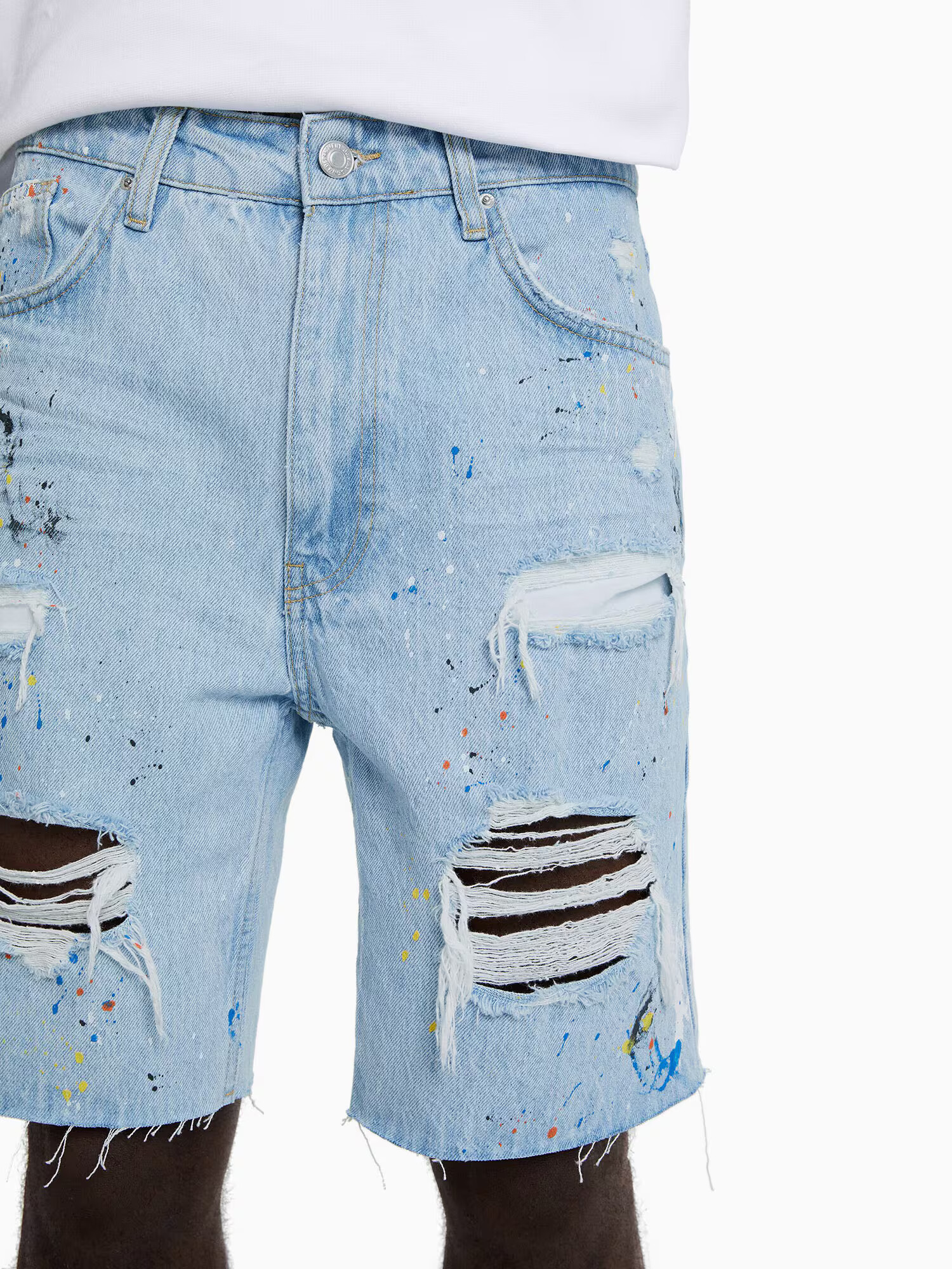 Bershka Kavbojke moder denim - Pepit.si