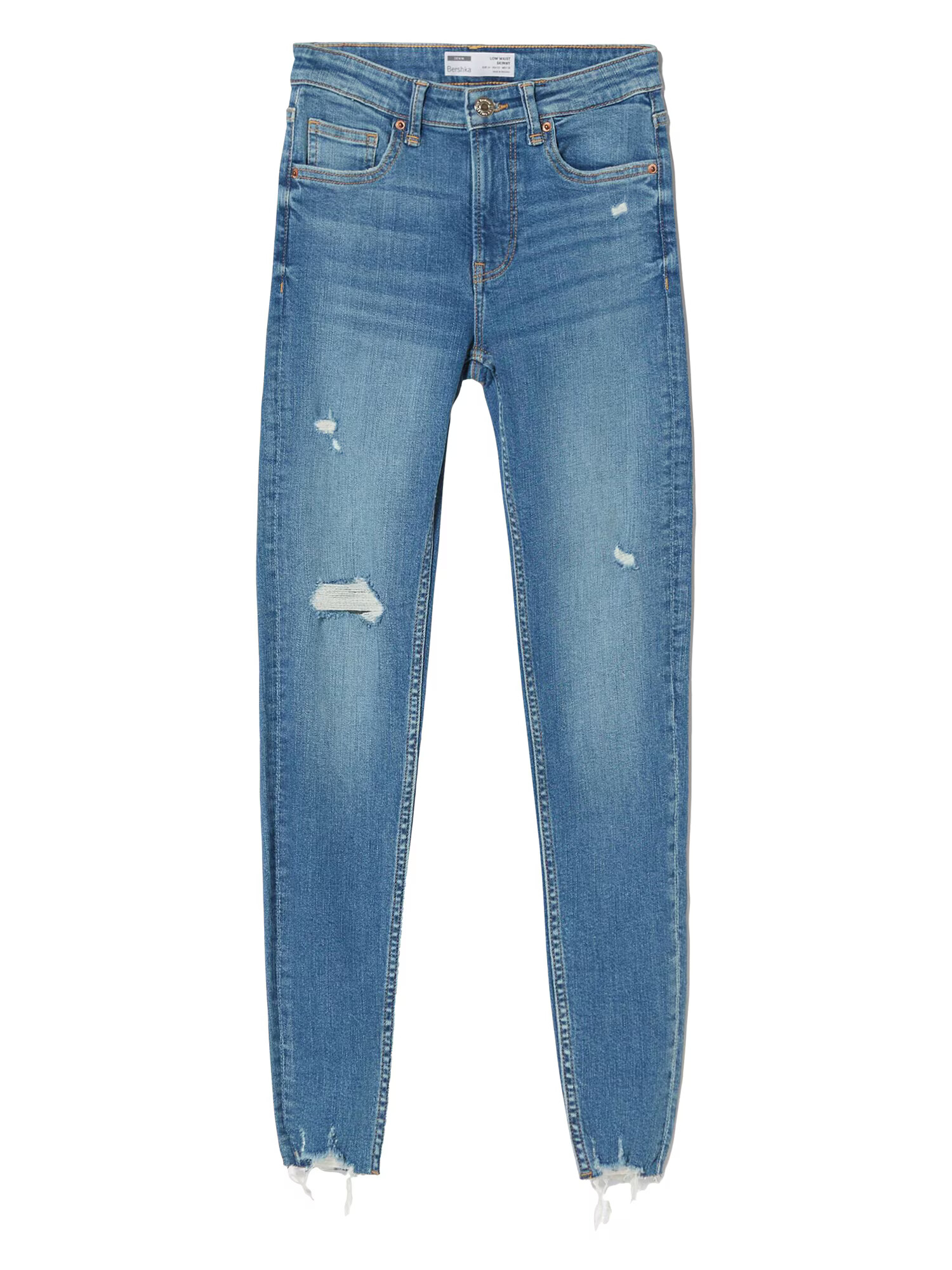 Bershka Kavbojke moder denim - Pepit.si