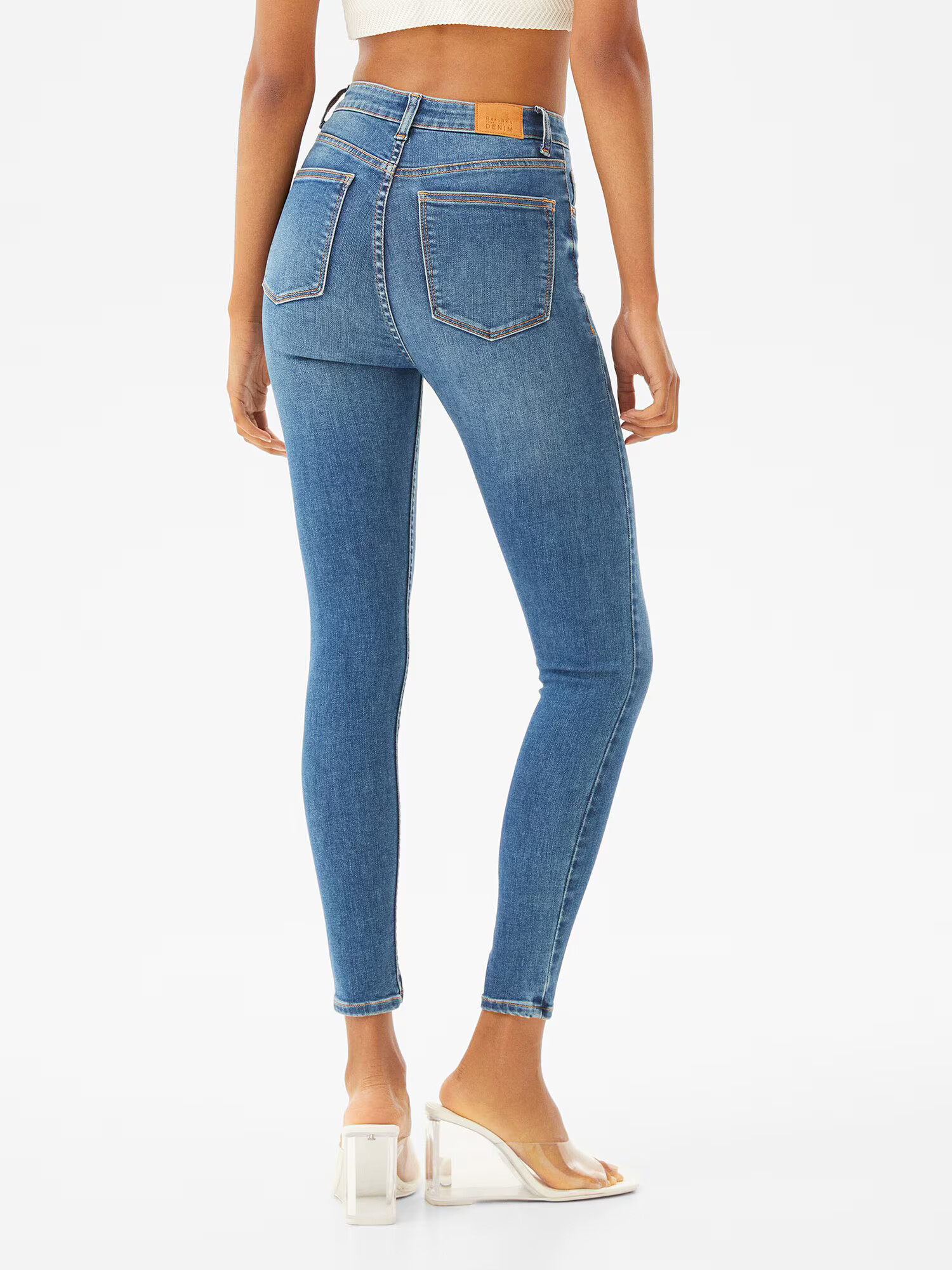 Bershka Kavbojke moder denim - Pepit.si