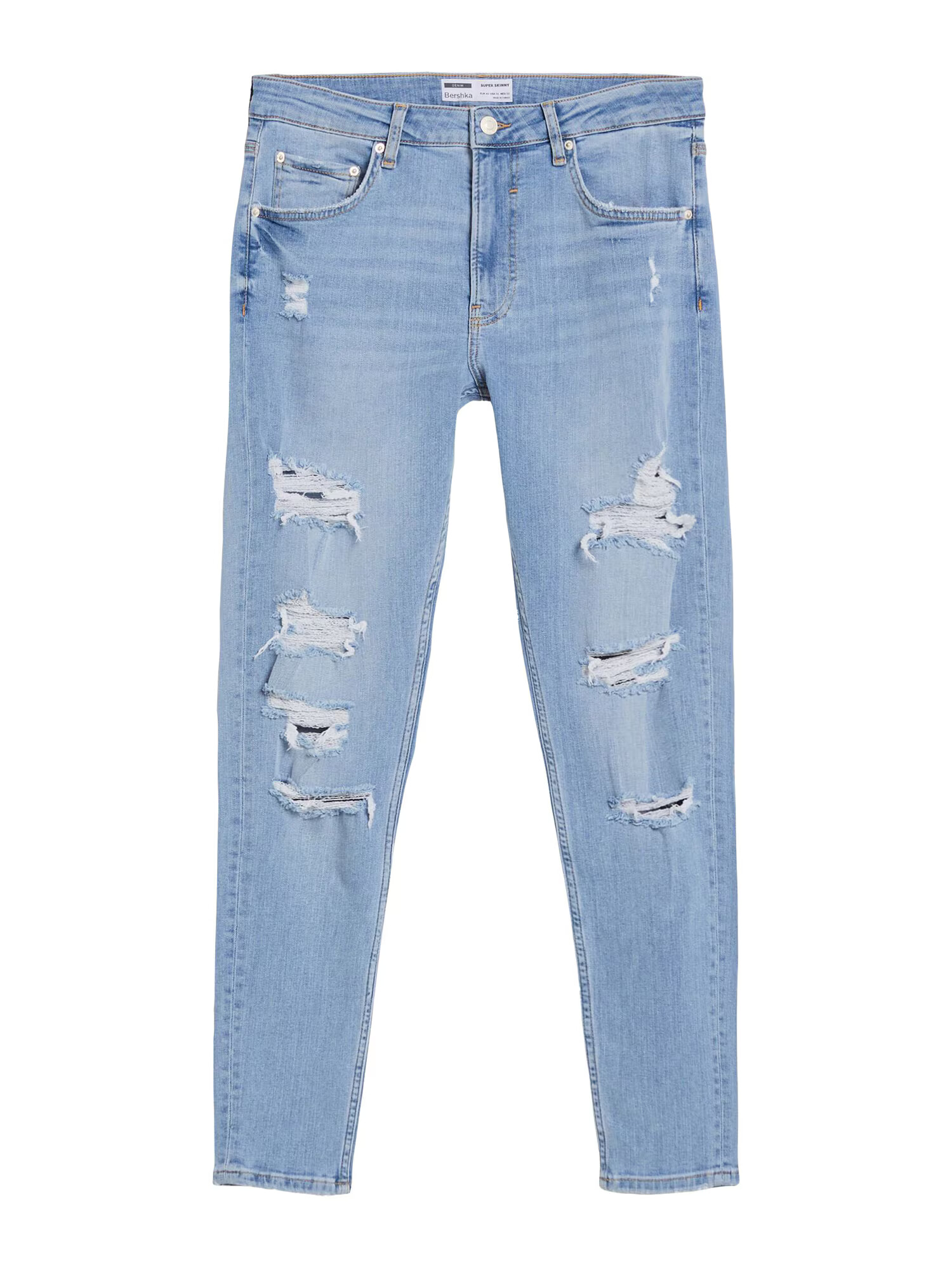 Bershka Kavbojke moder denim - Pepit.si