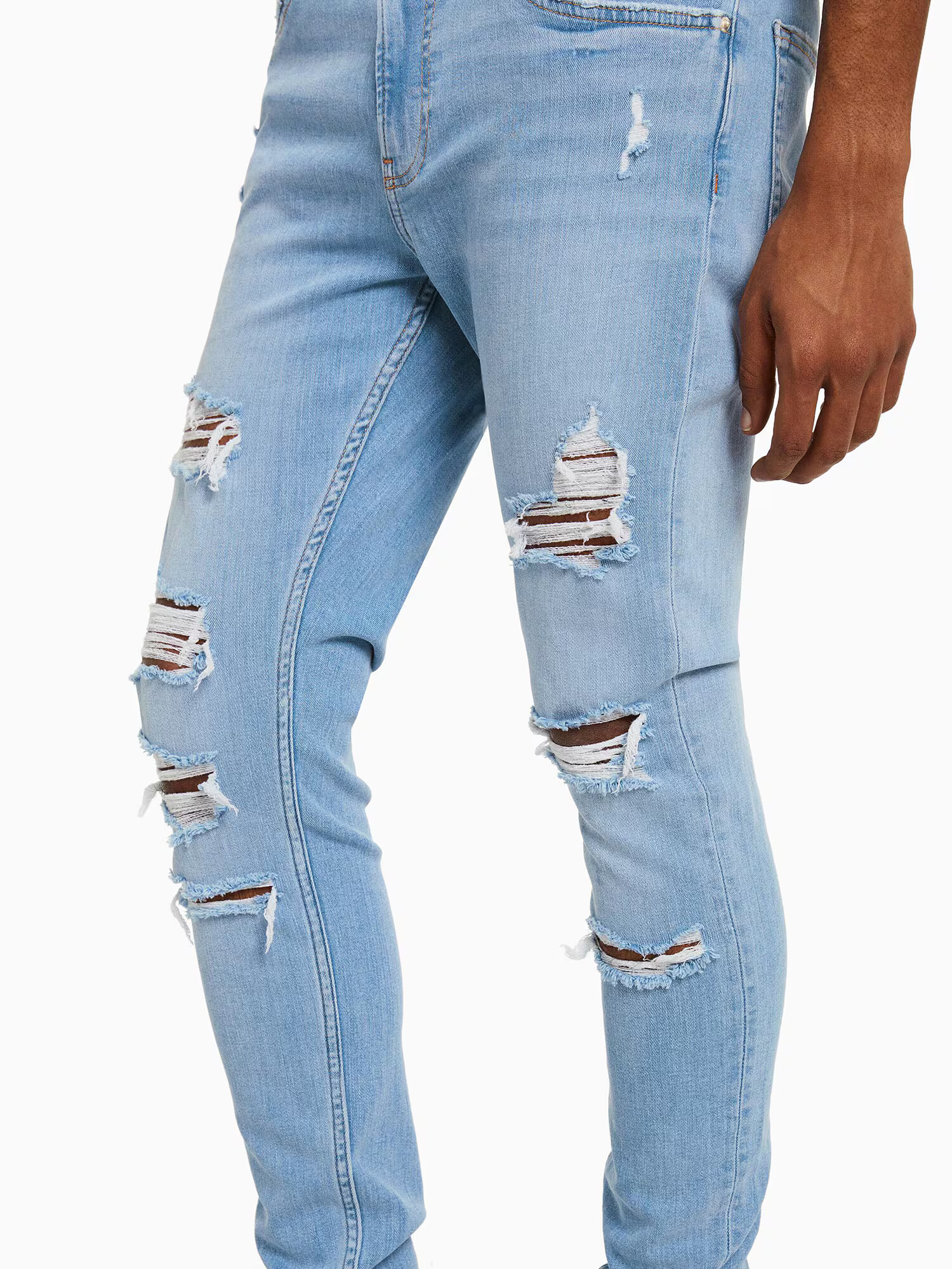 Bershka Kavbojke moder denim - Pepit.si