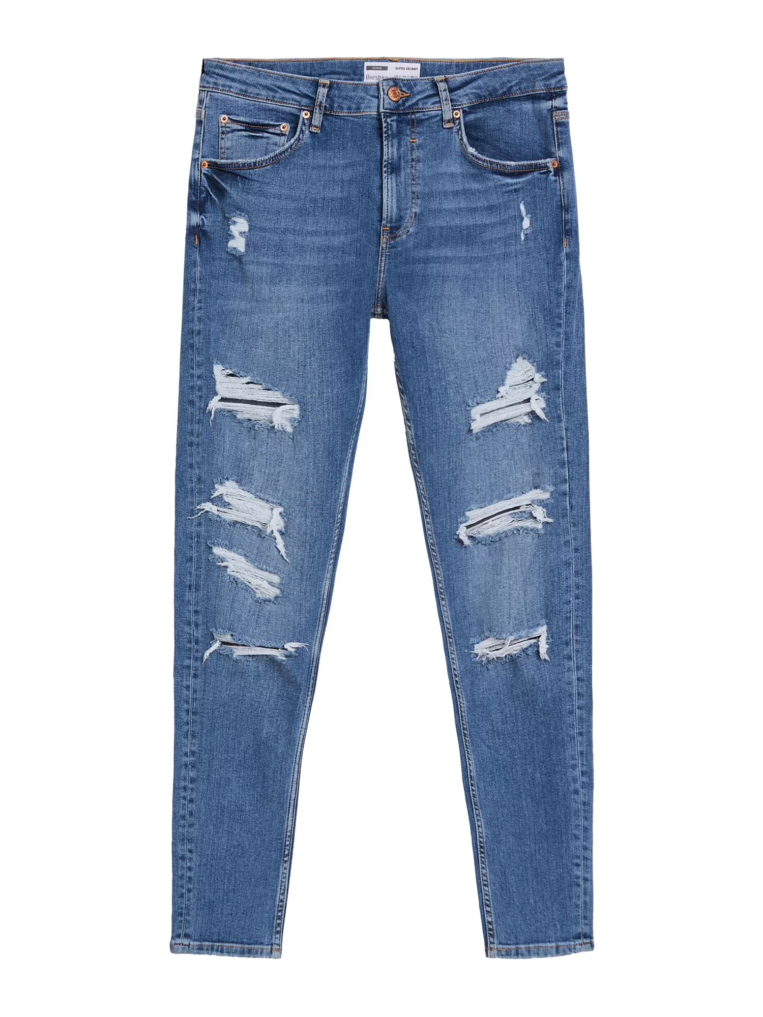 Bershka Kavbojke moder denim - Pepit.si