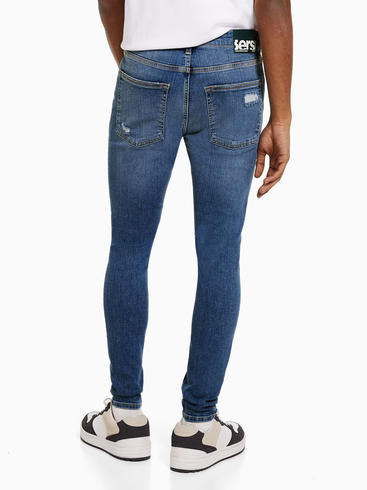 Bershka Kavbojke moder denim - Pepit.si