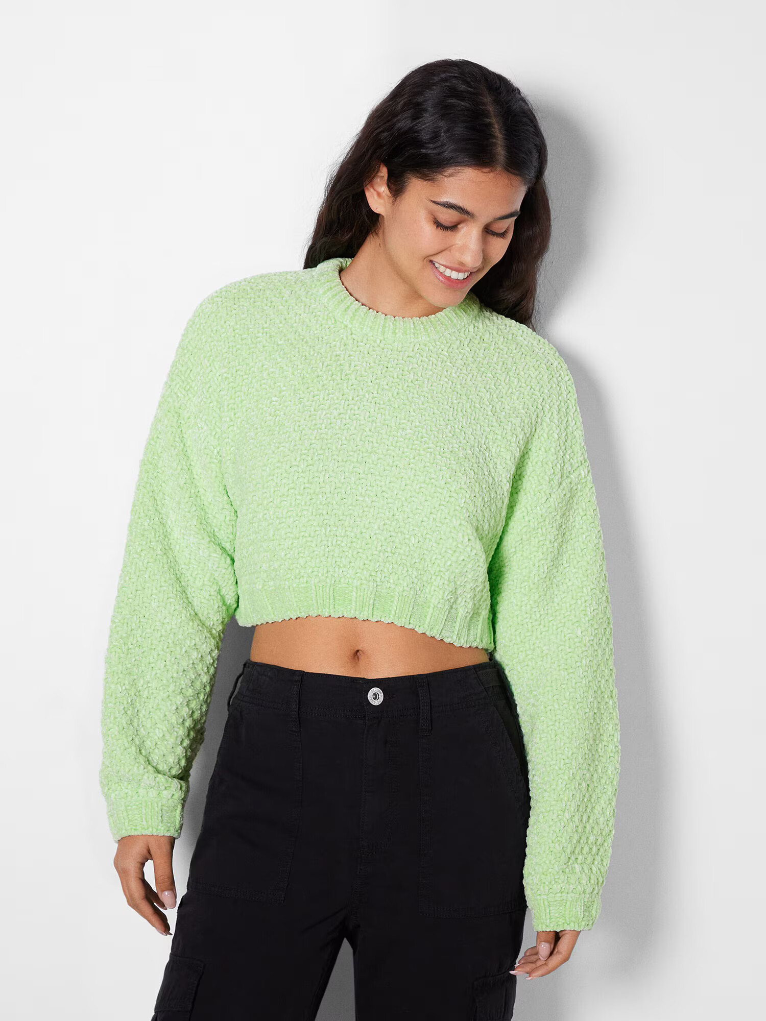 Bershka Pulover limeta - Pepit.si