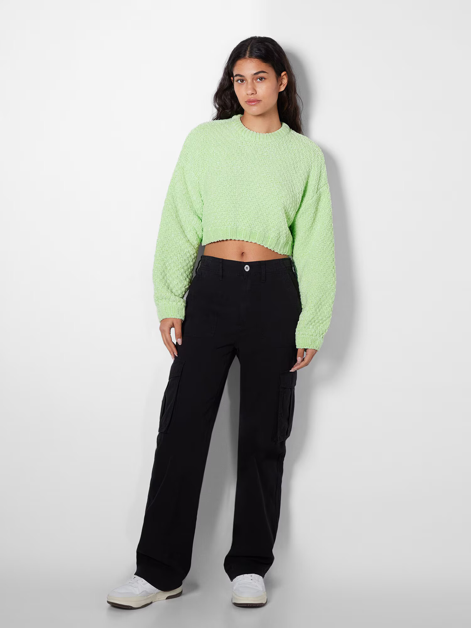 Bershka Pulover limeta - Pepit.si