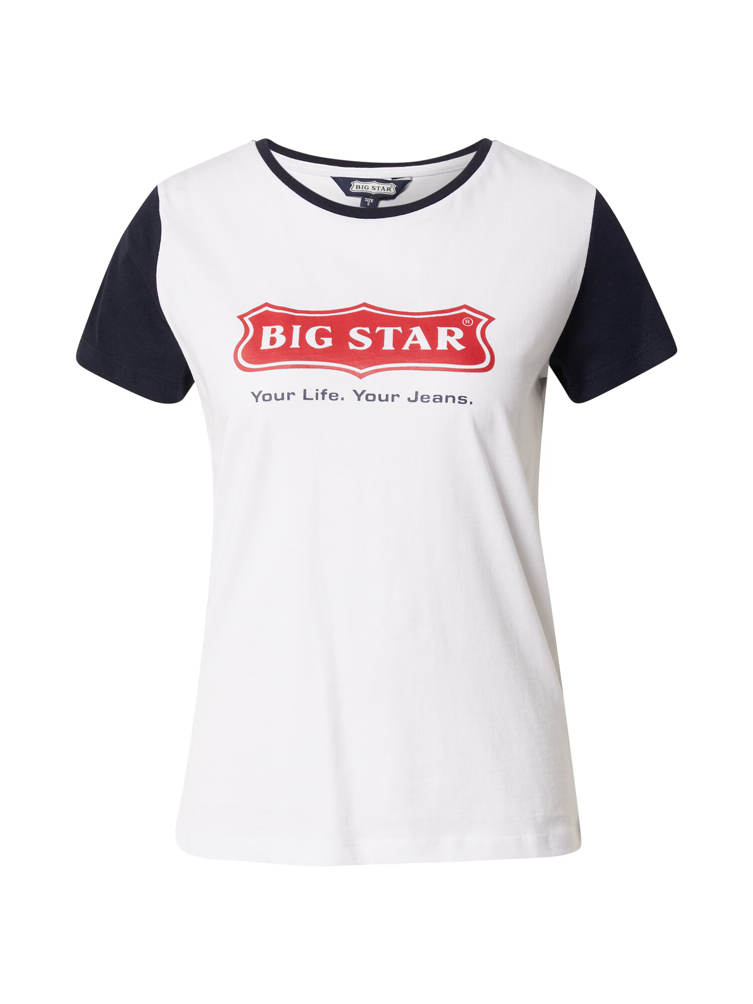 Big Star Majica 'BUFFY' bela / temno modra / rdeča - Pepit.si